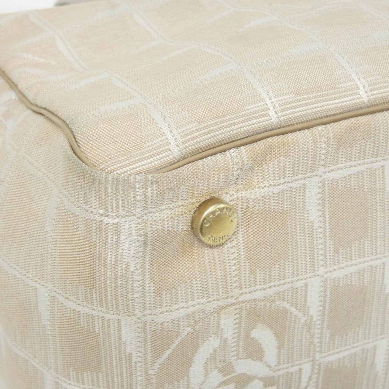 CHANEL Deauville 15991 Bag Nylon Beige Nylon - Thumbnail 2