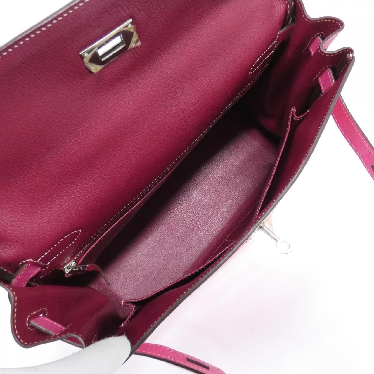 HERMES HERMÈS Kelly 063112CK Bag Epsom Black Epsom Leather Rank A - Thumbnail 8