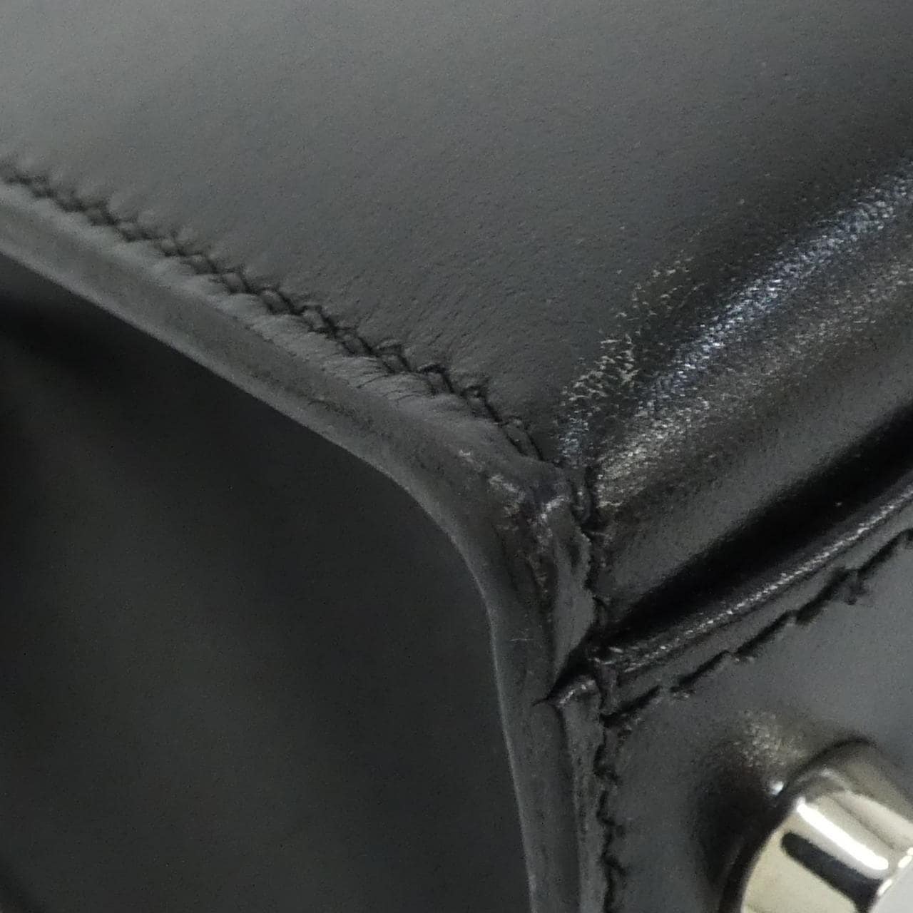 HERMES HERMÈS Kelly 020069CK Bag Box Calf Black Box Calf Leather - Thumbnail 3