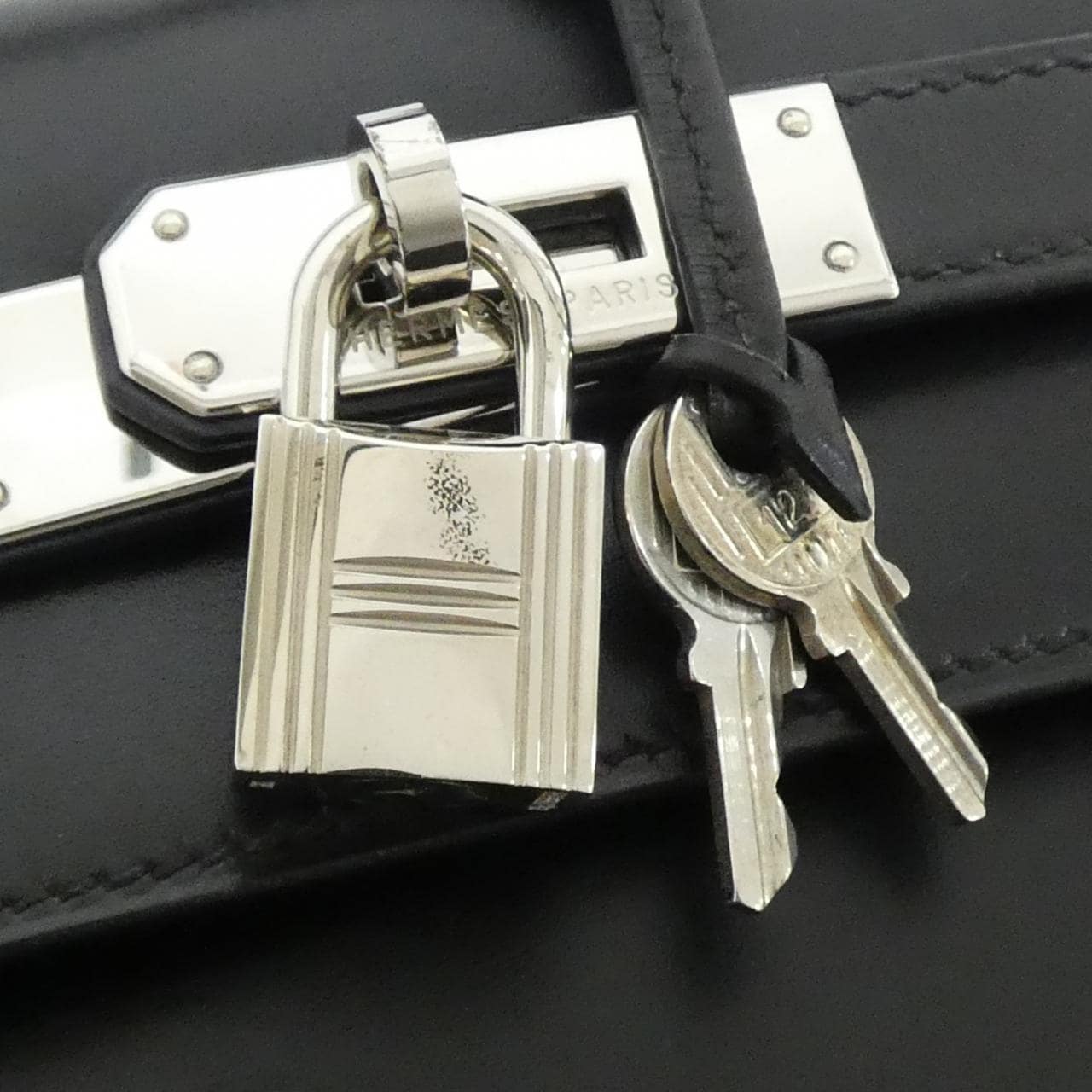 HERMES HERMÈS Kelly 020069CK Bag Box Calf Black Box Calf Leather - Thumbnail 4