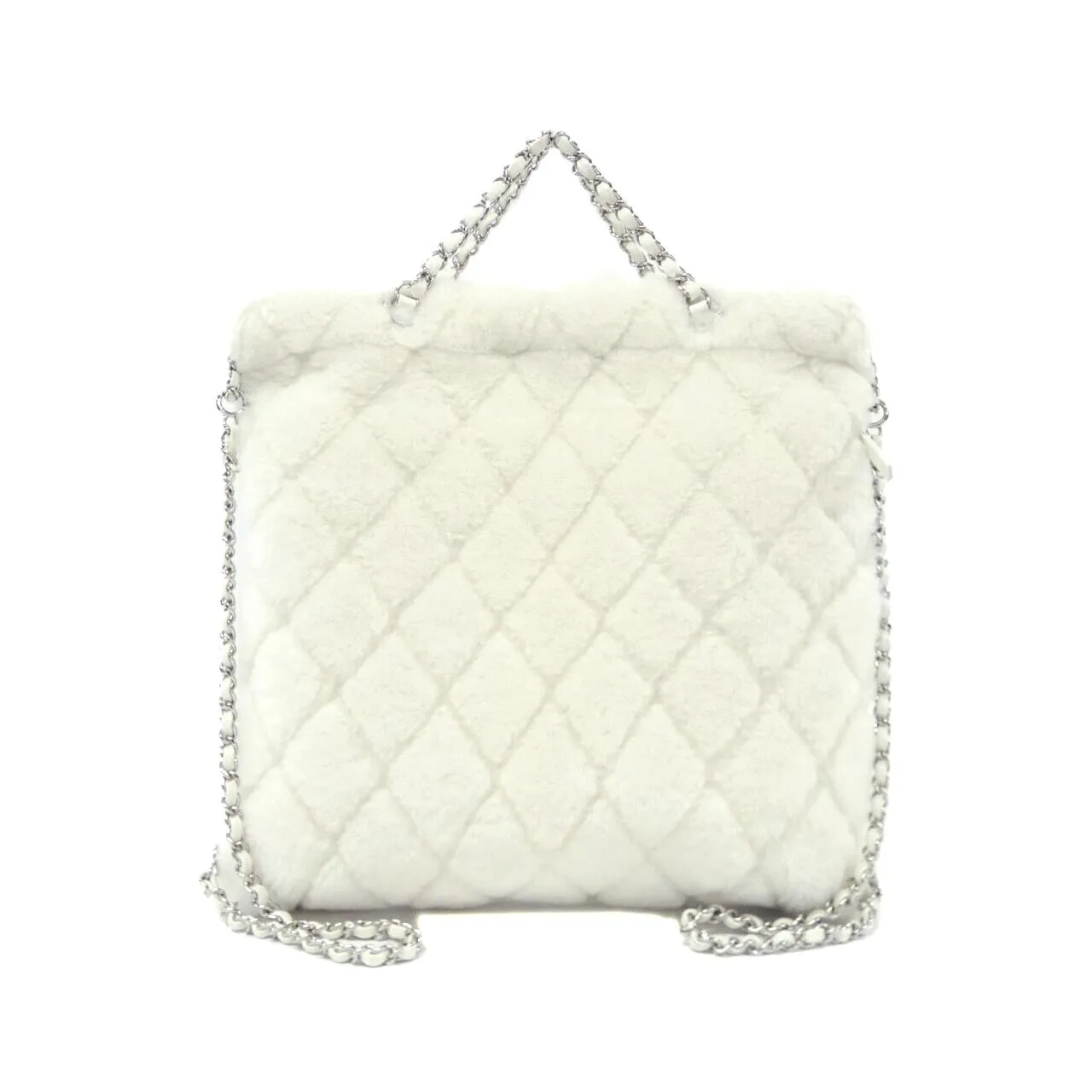 CHANEL AS4278 Backpack Lambskin 白色 羊皮 中古品A - 縮圖 2