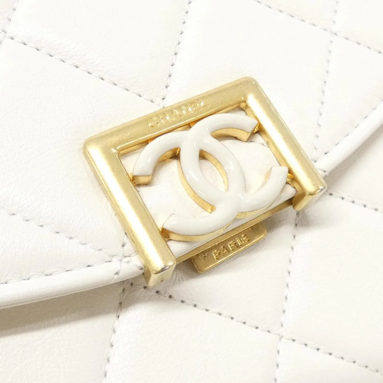 CHANEL AS4184 Handbag 白色 中古品B - 縮圖 6