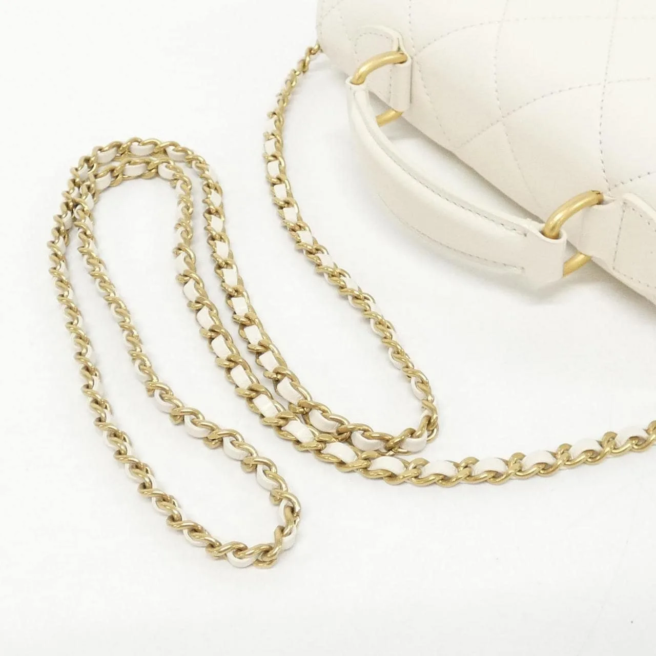 CHANEL AS4184 Handbag 白色 中古品B - 縮圖 8