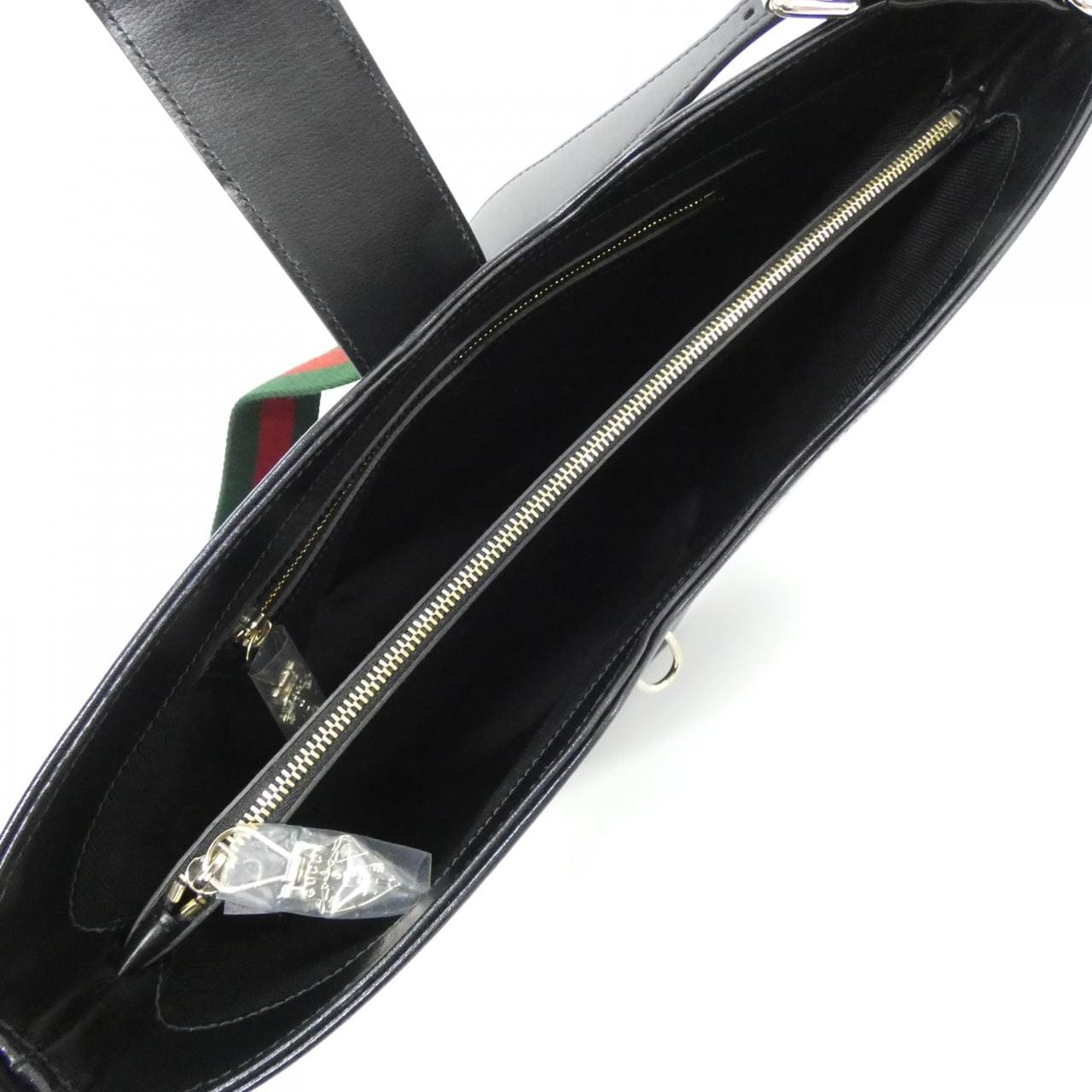 GUCCI 782904 AADDY Shoulder Bag Leather Black Leather - Thumbnail 9