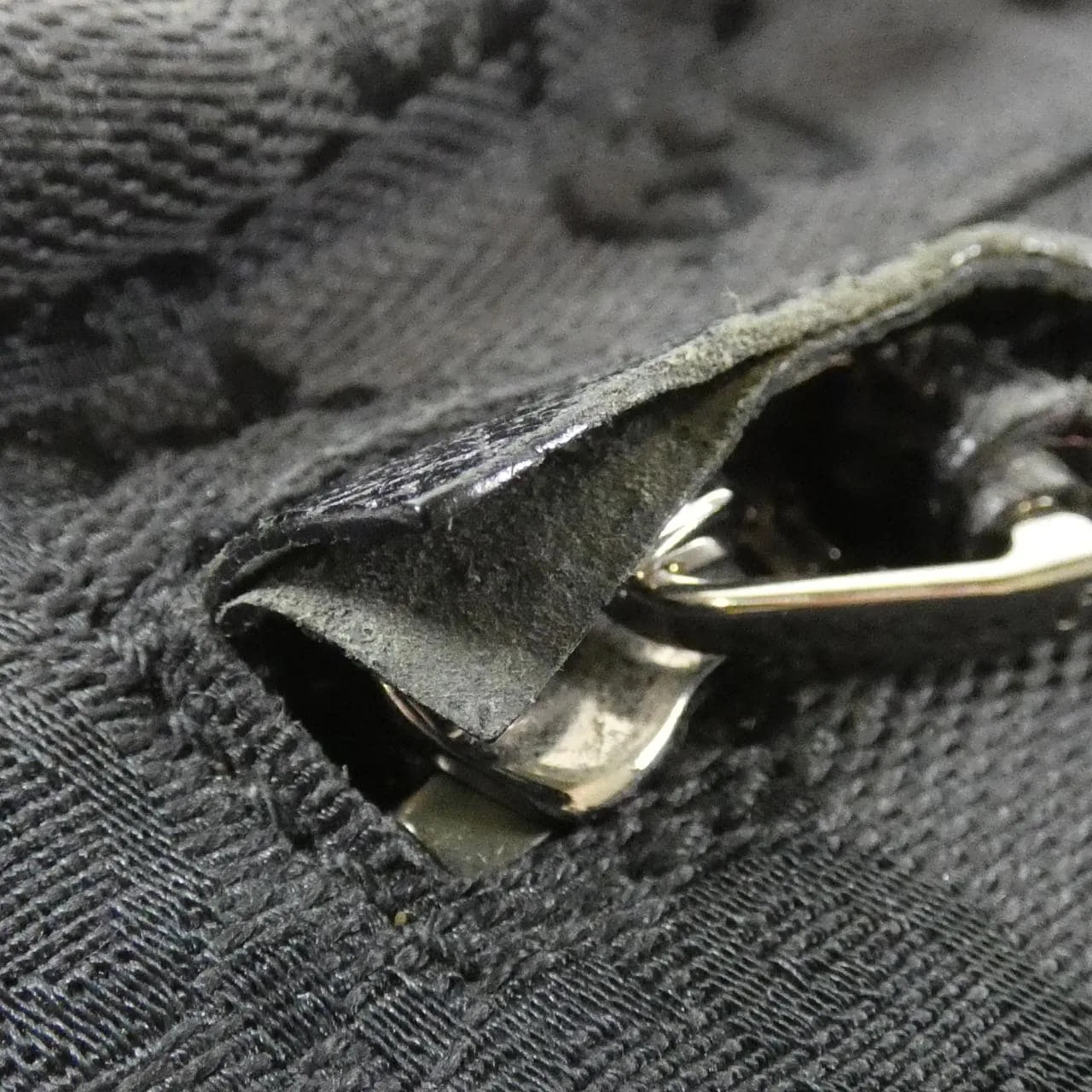 GUCCI 28566 Belt Canvas 黑色 帆布 中古品B - 縮圖 5