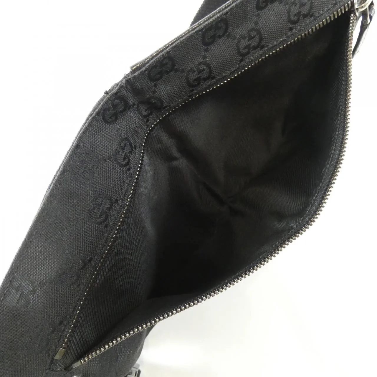 GUCCI 28566 Belt Canvas 黑色 帆布 中古品B - 縮圖 10