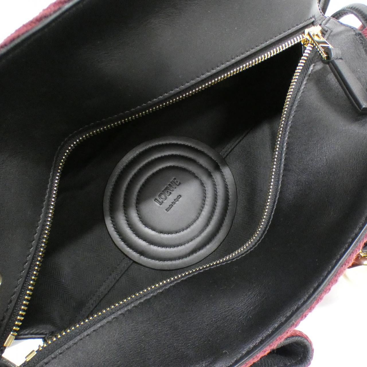 LOEWE A709P48X06 Bag Canvas 黑色 帆布 中古品A - 縮圖 10