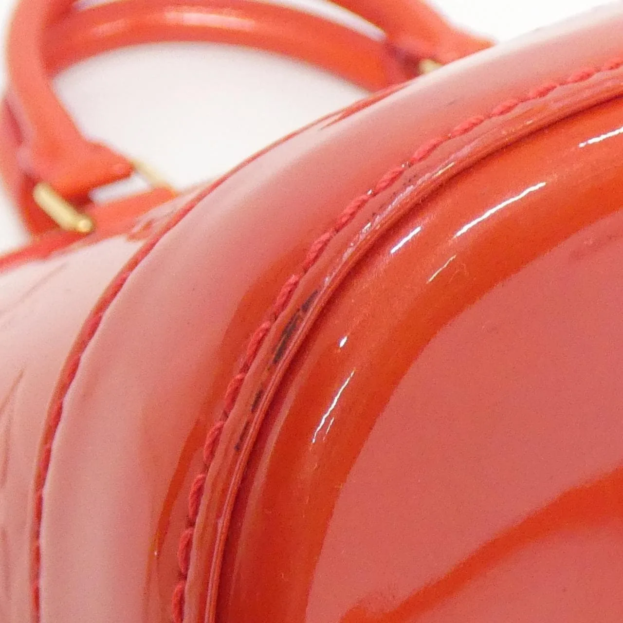 LOUIS VUITTON Alma M91692 Handbag Vernis Rouge Vernis 中古品A - 縮圖 2