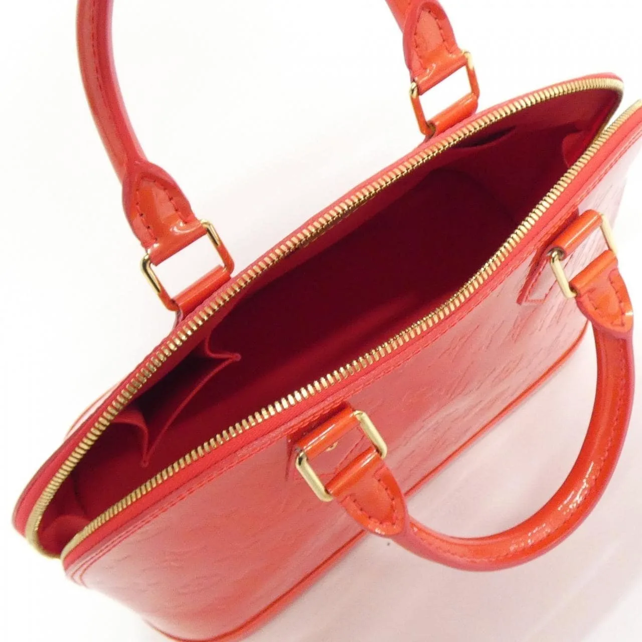 LOUIS VUITTON Alma M91692 Handbag Vernis Rouge Vernis 中古品A - 縮圖 6