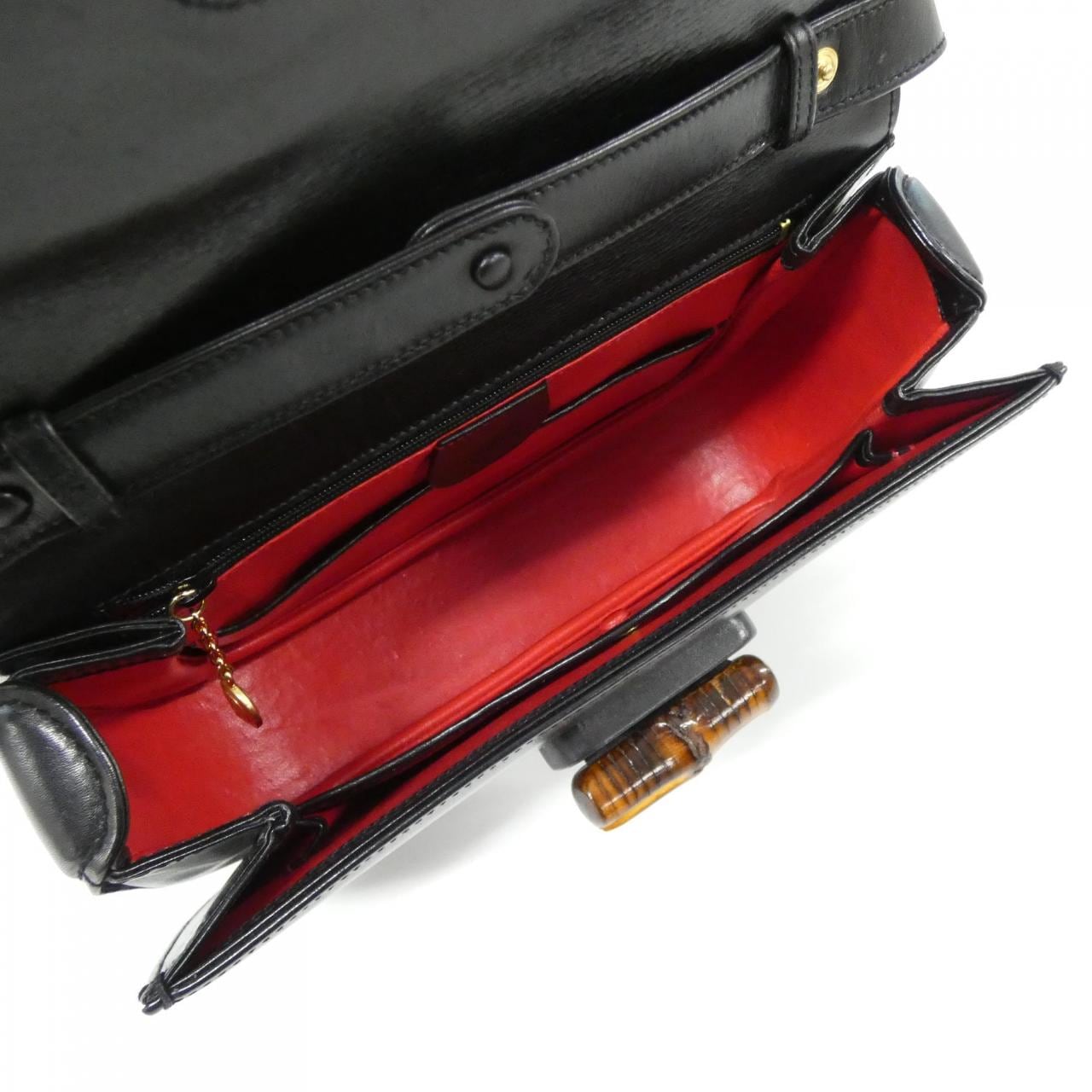 GUCCI 000 01 0633 Bag Leather 黑色 皮革 中古品A - 縮圖 8