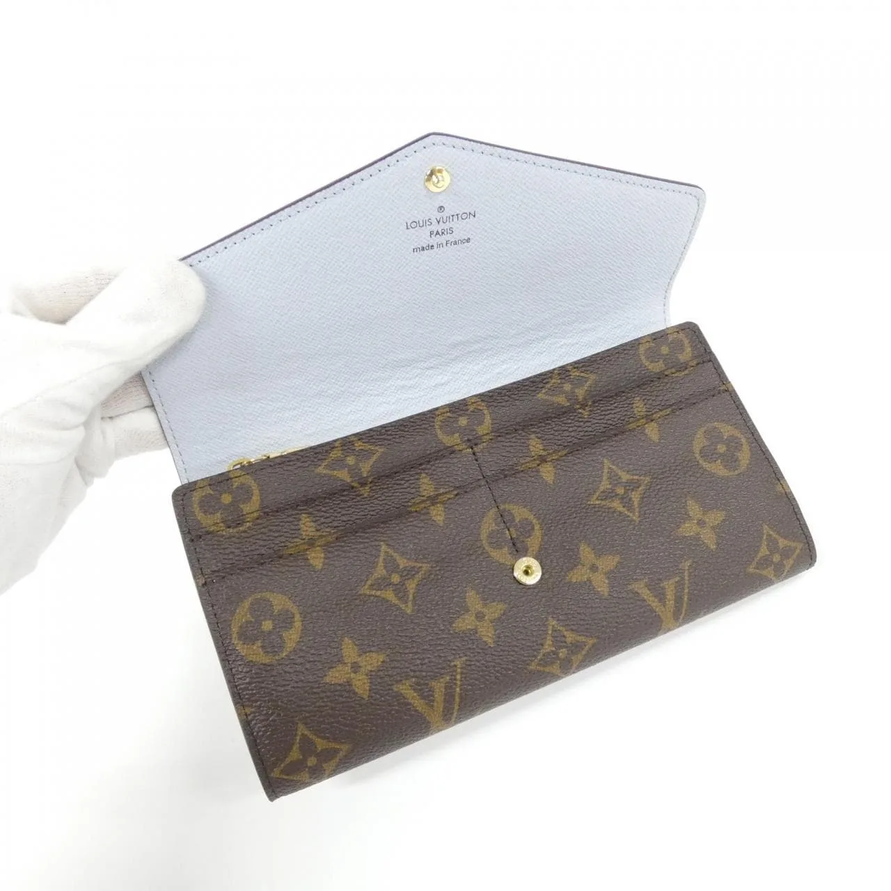 LOUIS VUITTON M83580 Wallet Monogram 藍色 Monogram 中古品A - 縮圖 4
