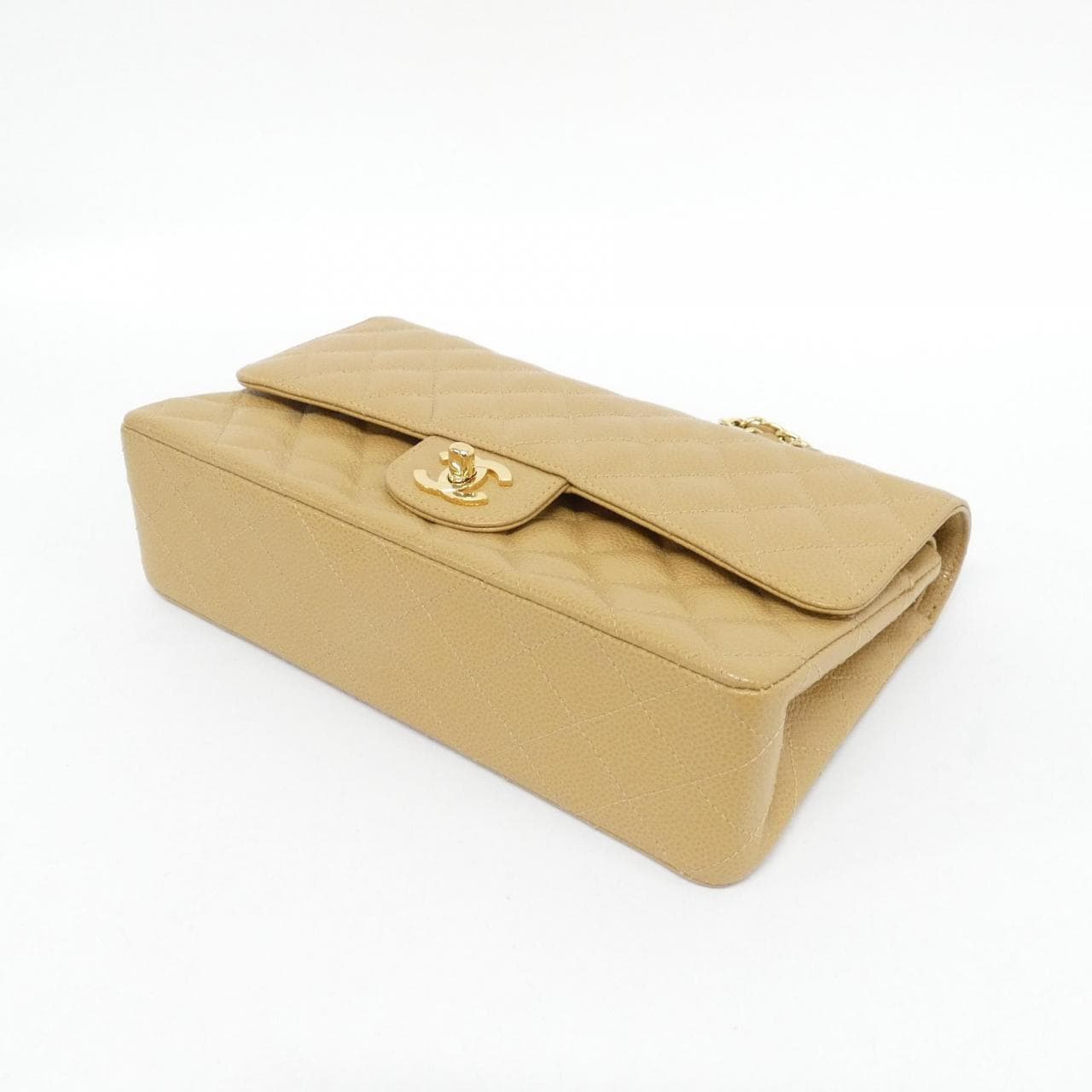 CHANEL Matelasse 1112 Shoulder Grained Calfskin Beige Grained Calfskin - Thumbnail 3