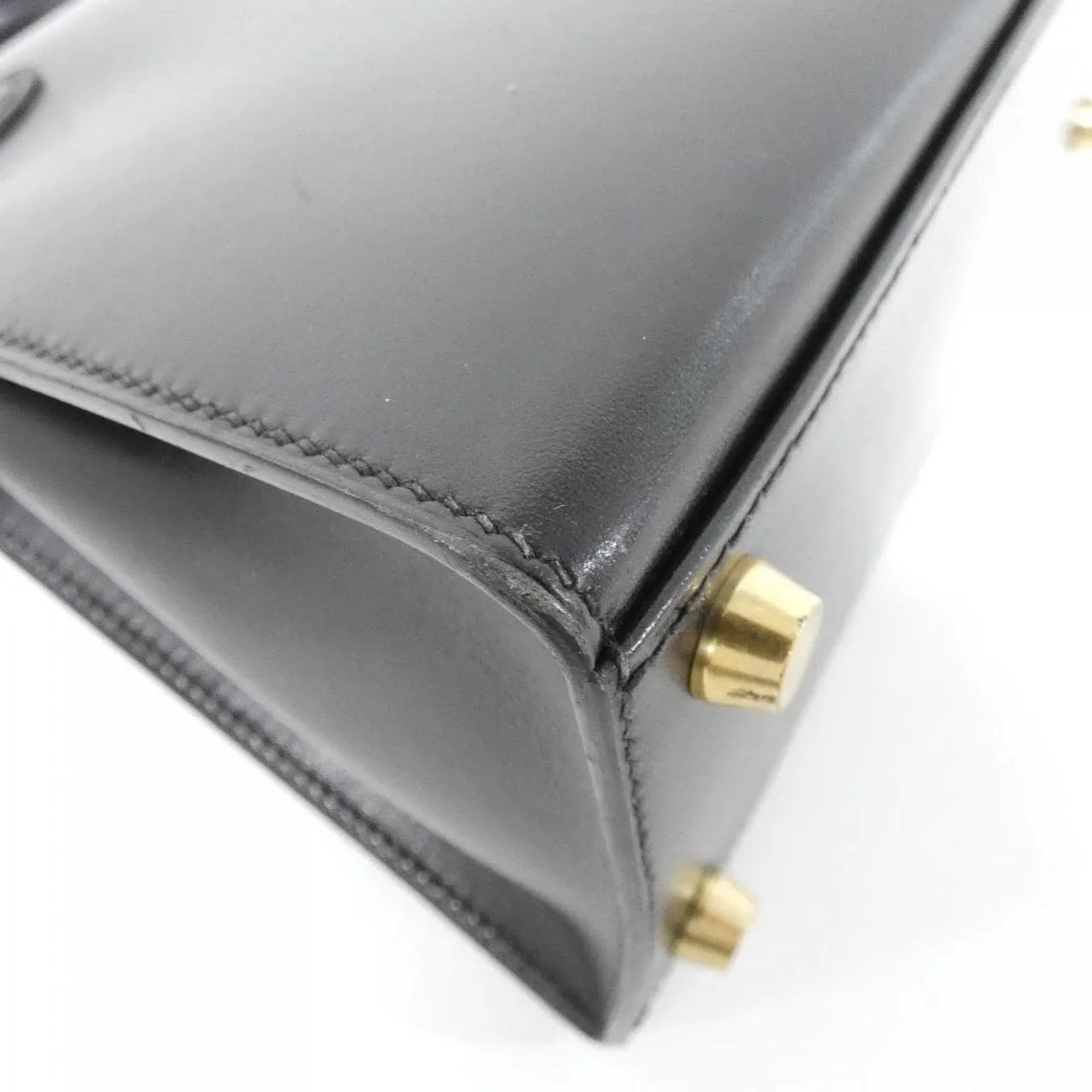 HERMES Kelly 011750CC Handbag Box Calf 黑色 Box 皮 中古品A - 縮圖 3