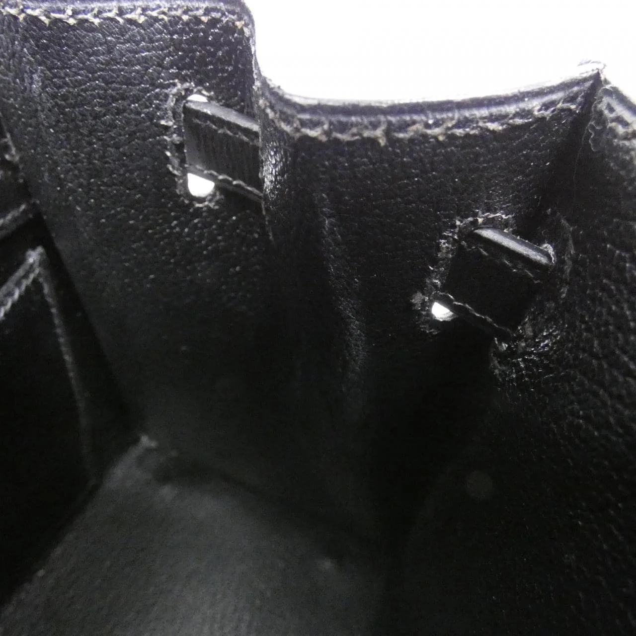 HERMES Kelly 011750CC Handbag Box Calf 黑色 Box 皮 中古品A - 縮圖 8