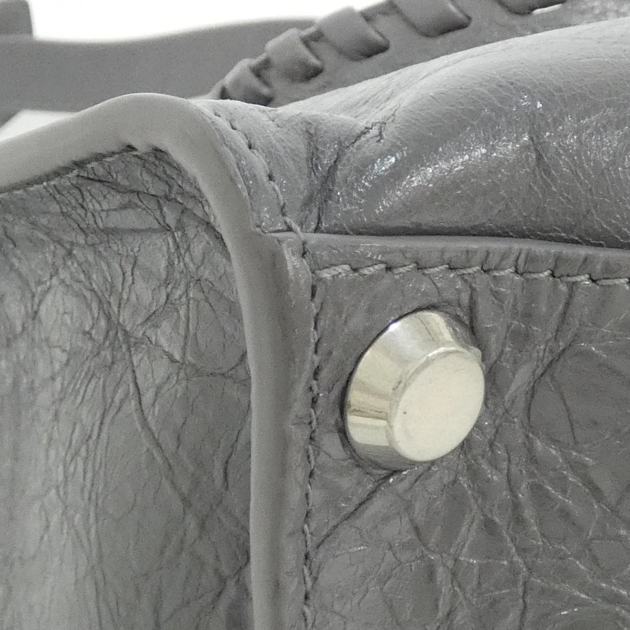 BALENCIAGA Neo Classic 702502 210B0 Handbag Lambskin 黑色 羊皮 中古品A - 縮圖 3