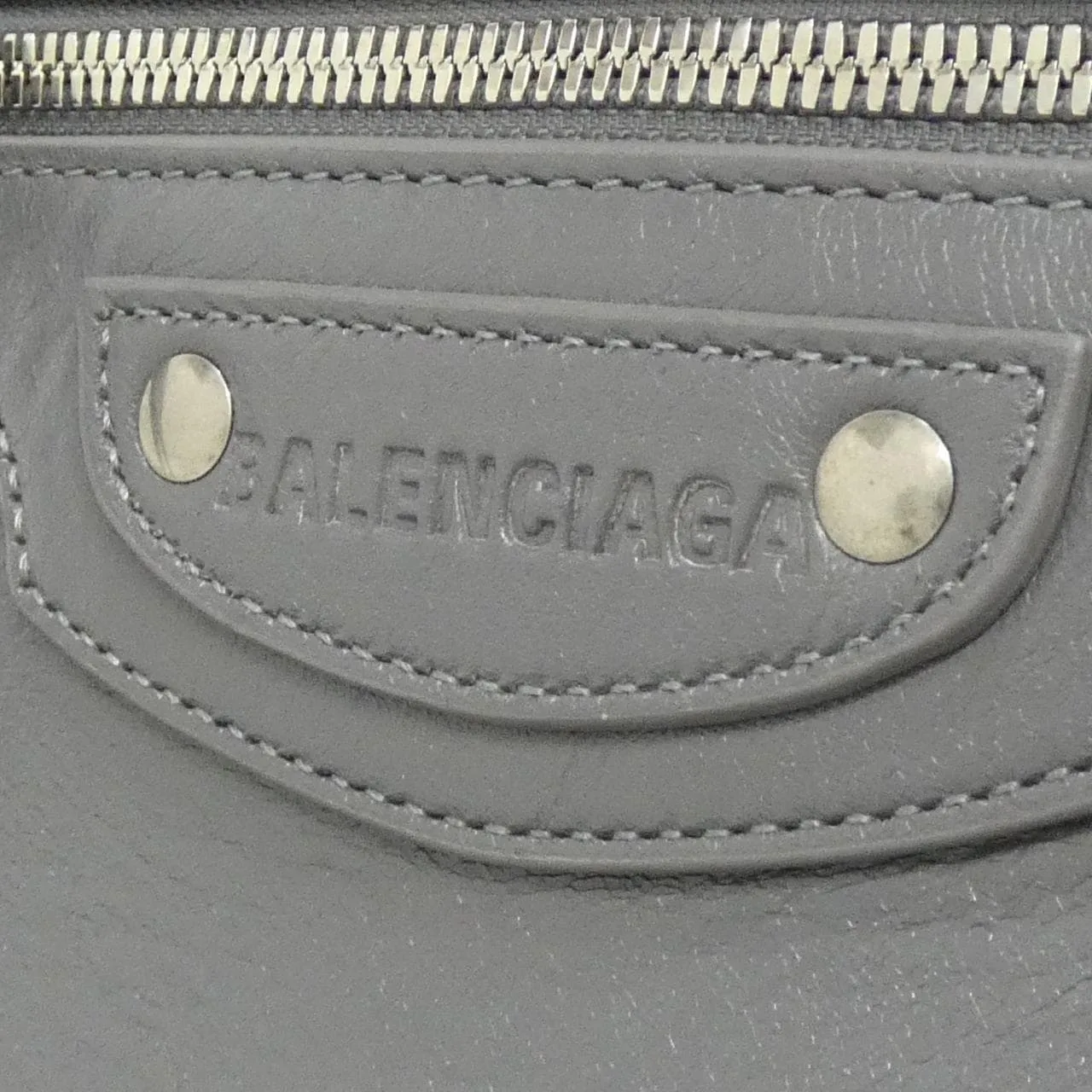 BALENCIAGA Neo Classic 702502 210B0 Handbag Lambskin 黑色 羊皮 中古品A - 縮圖 4