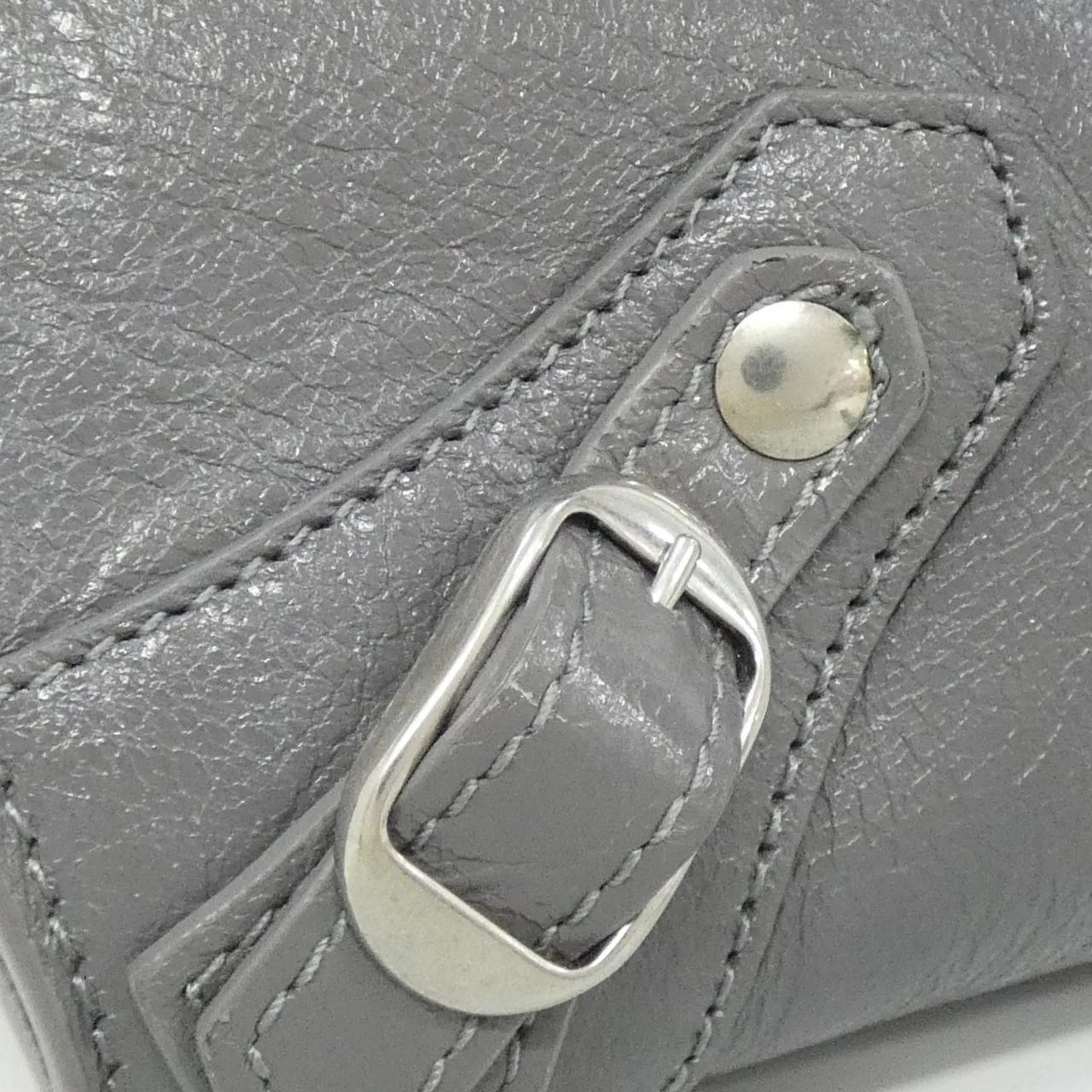 BALENCIAGA Neo Classic 702502 210B0 Handbag Lambskin 黑色 羊皮 中古品A - 縮圖 7