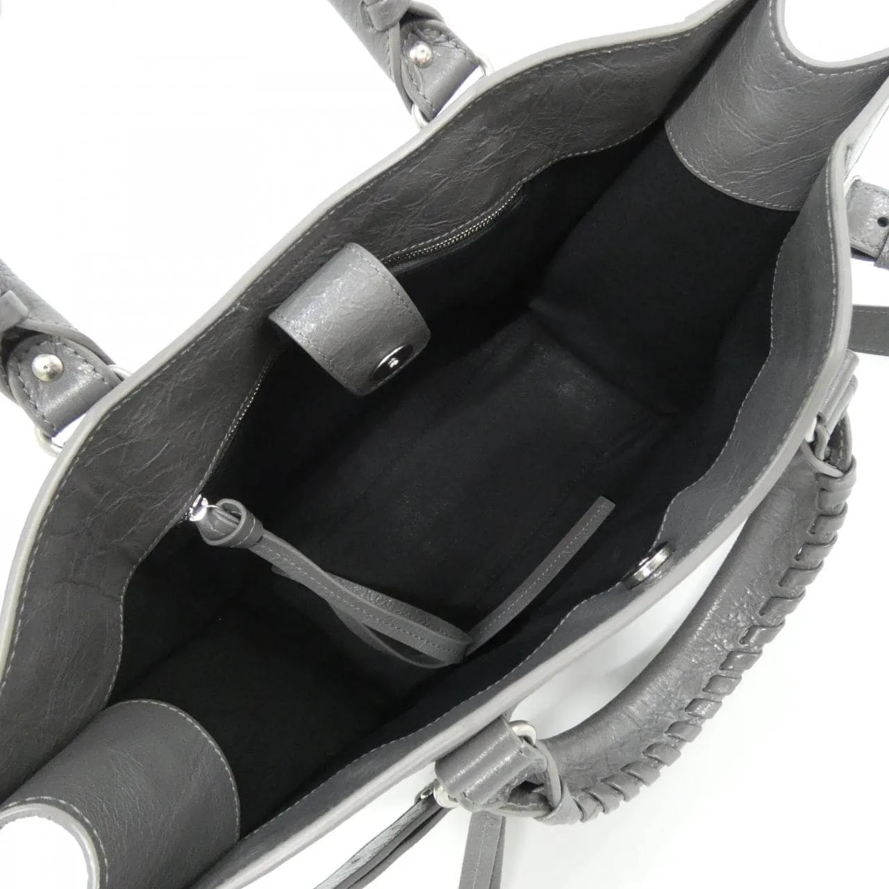 BALENCIAGA Neo Classic 702502 210B0 Handbag Lambskin 黑色 羊皮 中古品A - 縮圖 10