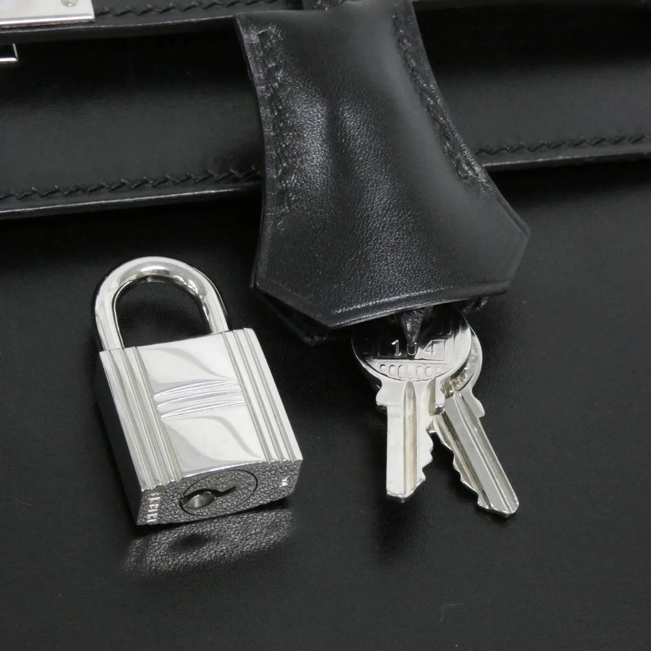 HERMES Kelly 020069CK Handbag Box Calf 黑色 Box 皮 中古品A - 縮圖 7