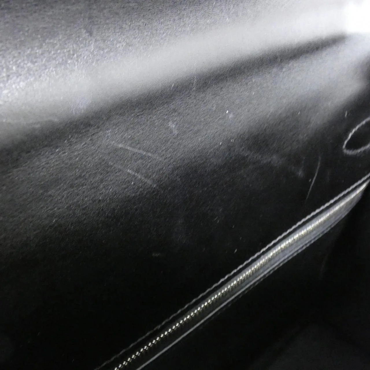 HERMES Kelly 020069CK Handbag Box Calf 黑色 Box 皮 中古品A - 縮圖 10