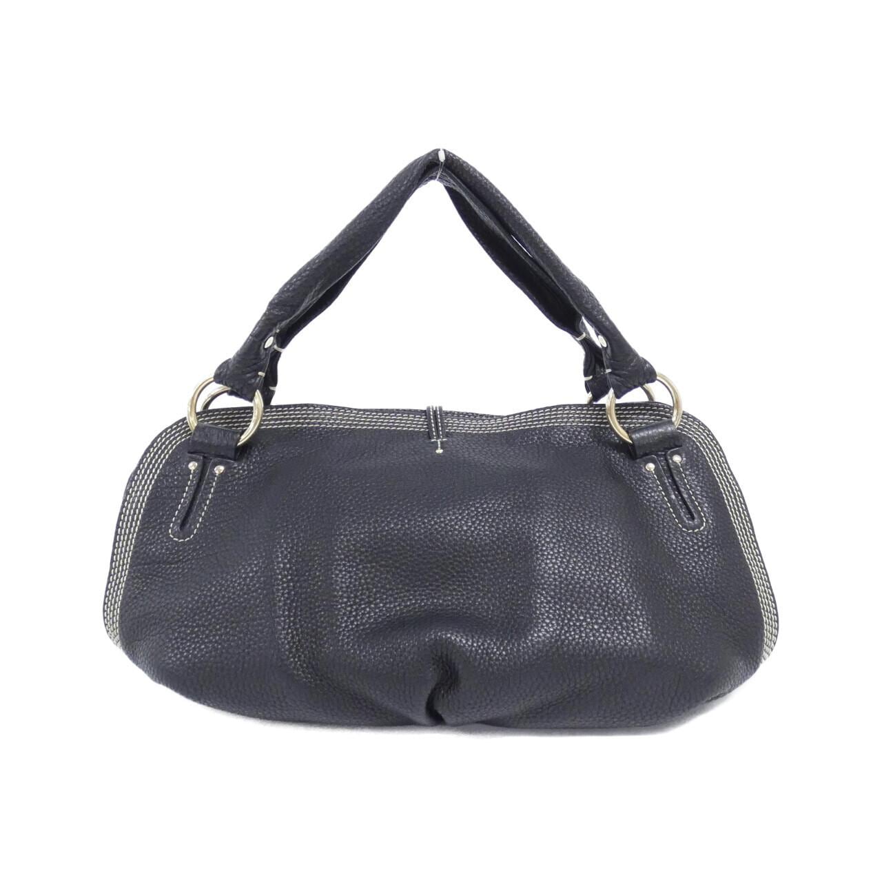 CELINE Shoulder Bag Leather Black Leather Rank A - Thumbnail 2