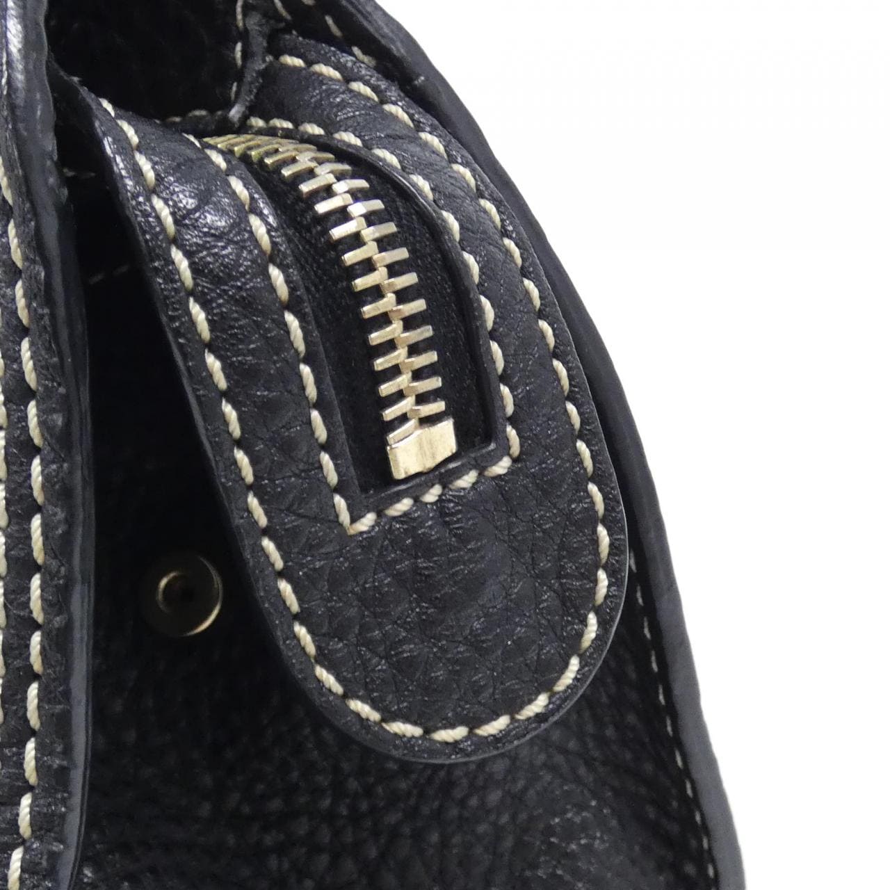 CELINE Shoulder Bag Leather Black Leather Rank A - Thumbnail 6