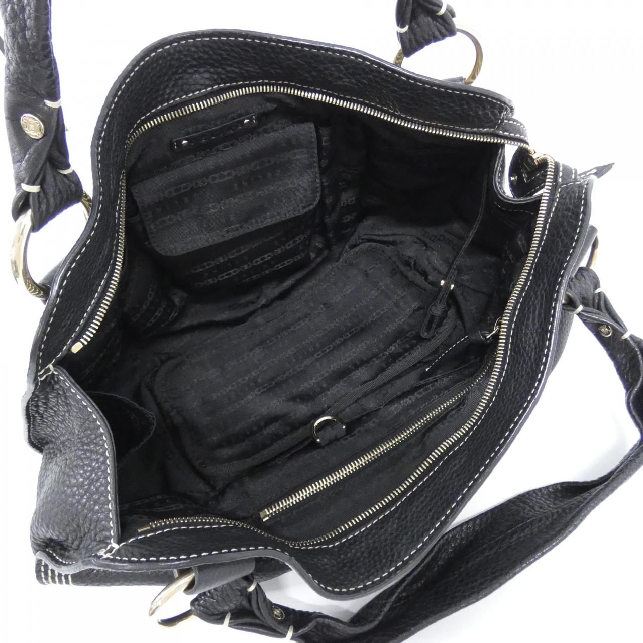 CELINE Shoulder Bag Leather Black Leather Rank A - Thumbnail 8