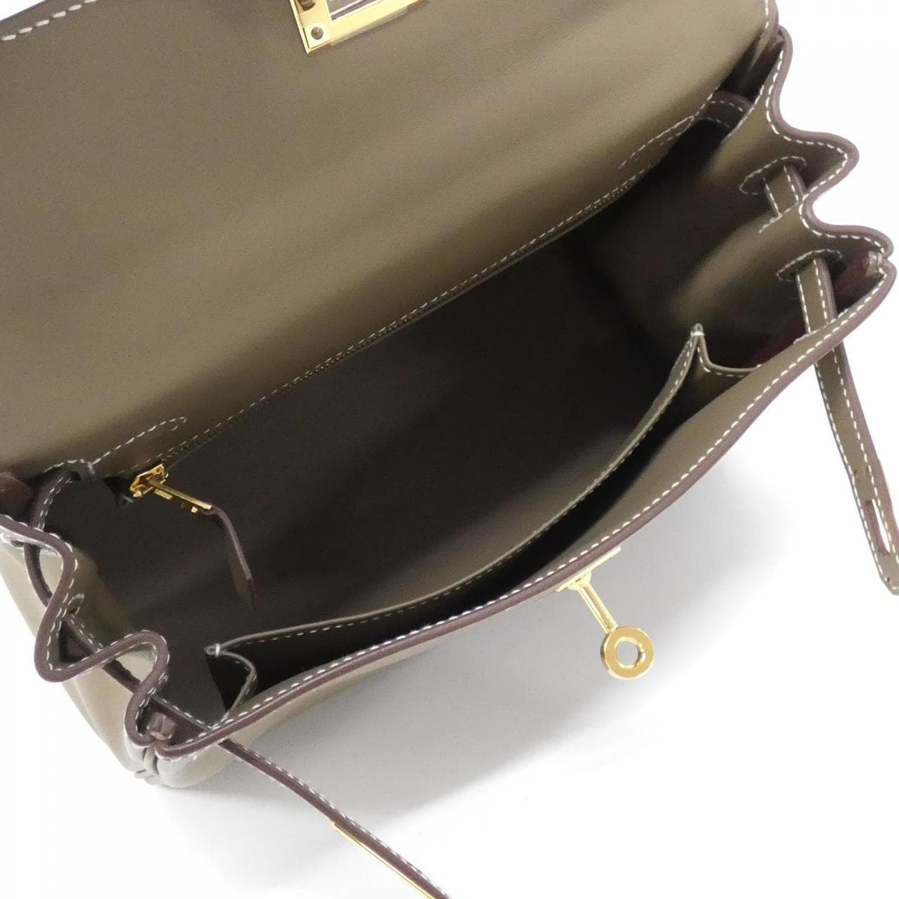 HERMES HERMÈS Kelly 047654CC Bag Swift Etoupe Swift 皮 - 縮圖 6