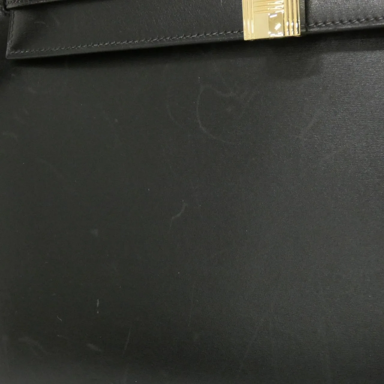 HERMES Kelly 001858CC Handbag Box Calf 黑色 Box 皮 中古品A - 縮圖 5