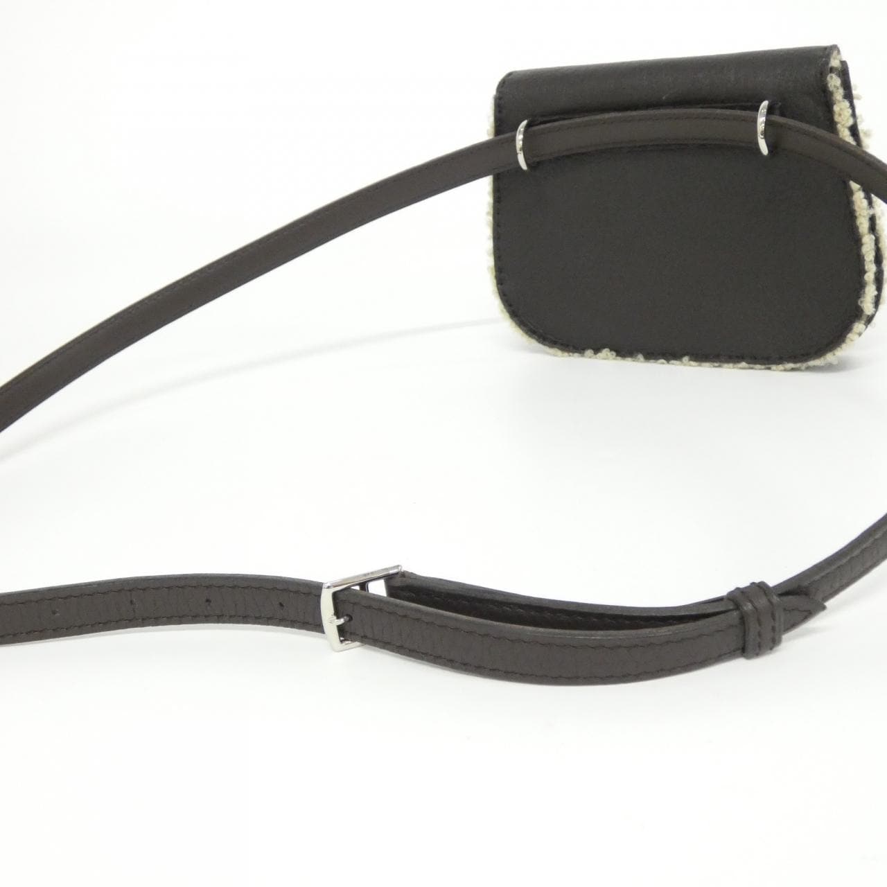 HERMES HERMÈS 049536CK Belt Bag Clemence Black Clemence Leather - Thumbnail 9