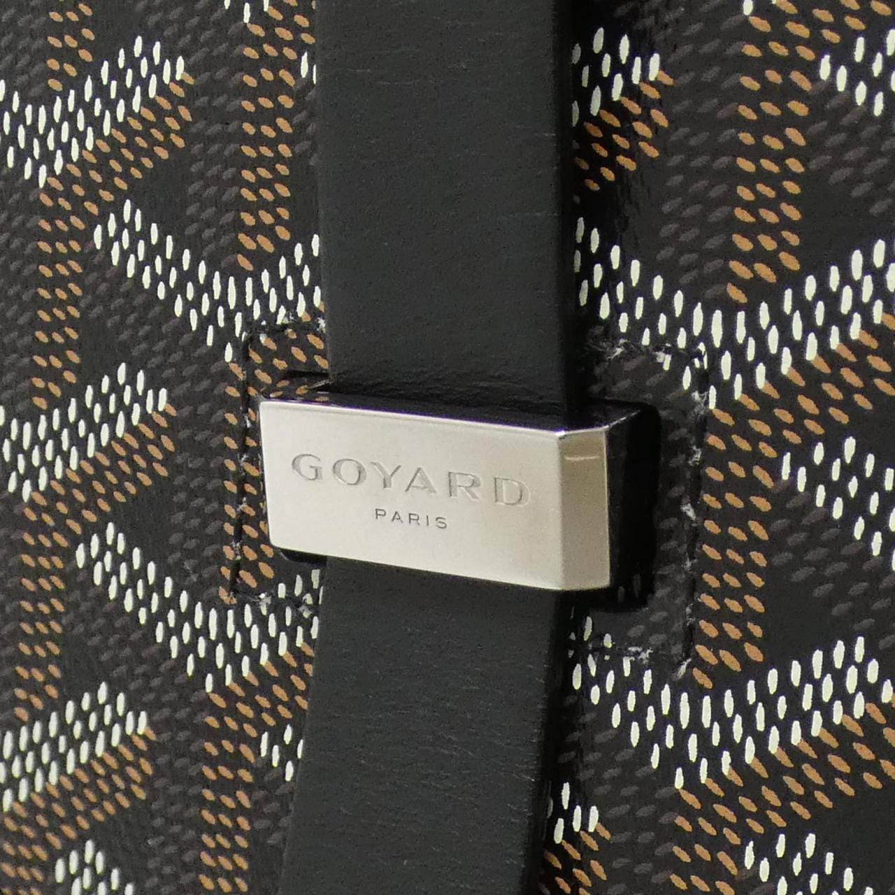 GOYARD Shoulder Bag Canvas 黑色 帆布 中古品A - 縮圖 4