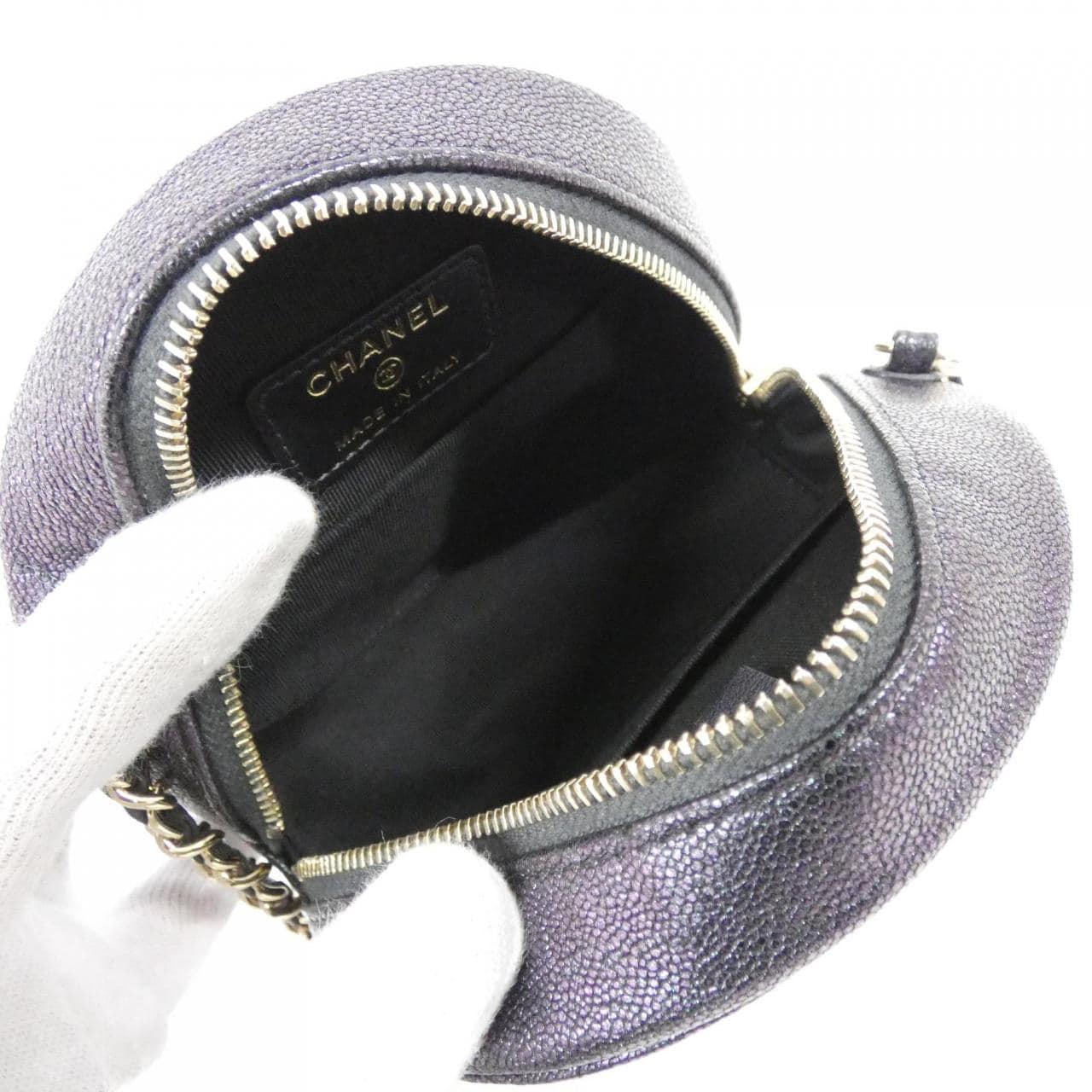 CHANEL Timeless Classic AP0366 Shoulder Grained Calfskin 黑色 荔枝紋牛皮 中古品A - 縮圖 7