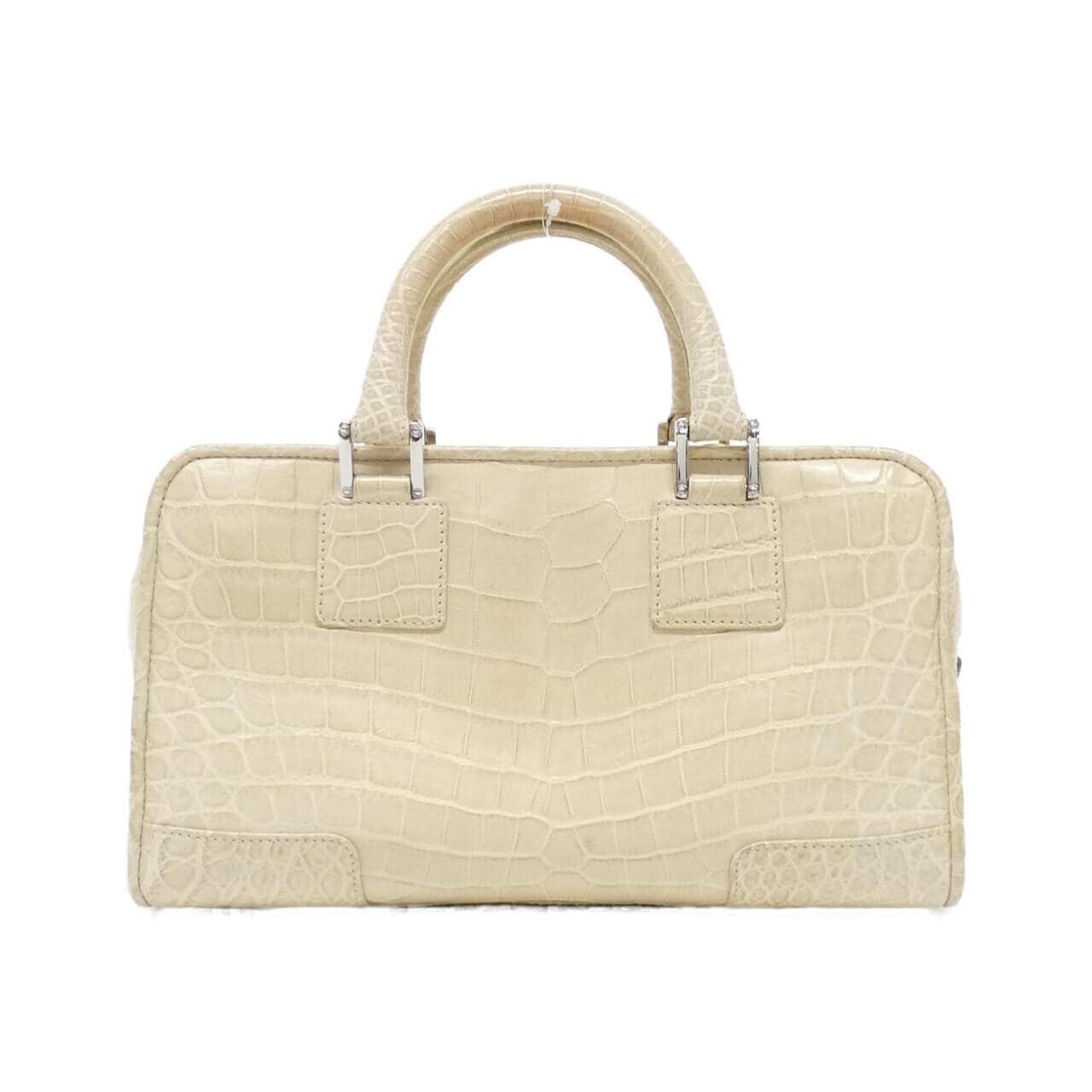LOEWE Amazona Bag Crocodile Beige Crocodile Rank B - Thumbnail 2