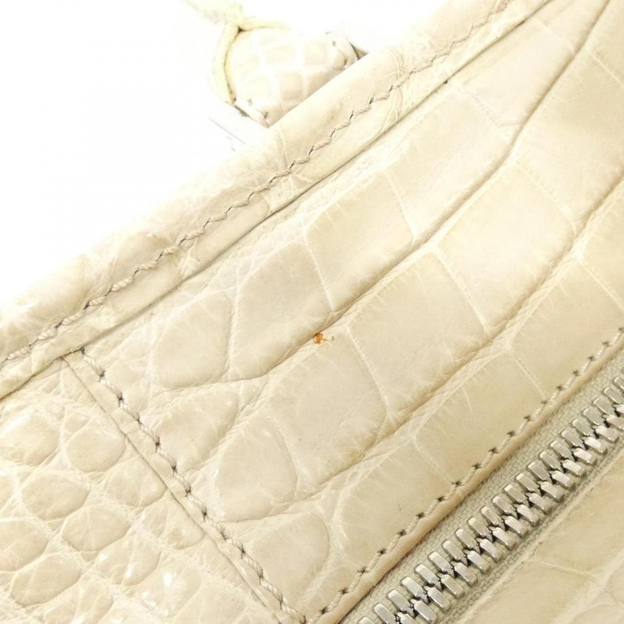 LOEWE Amazona Bag Crocodile Beige Crocodile Rank B - Thumbnail 6
