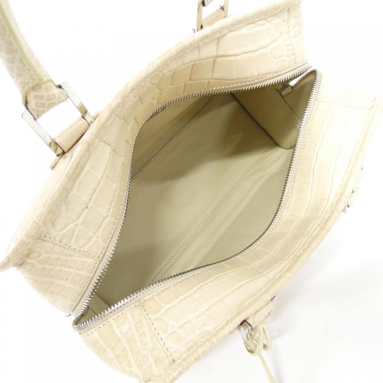 LOEWE Amazona Bag Crocodile Beige Crocodile Rank B - Thumbnail 8