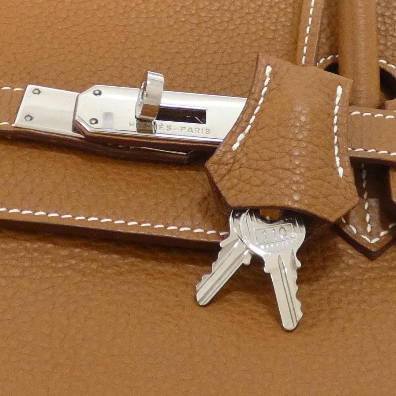 HERMES HERMÈS Birkin 026785CK Bag Clemence Gold Clemence Leather - Thumbnail 7