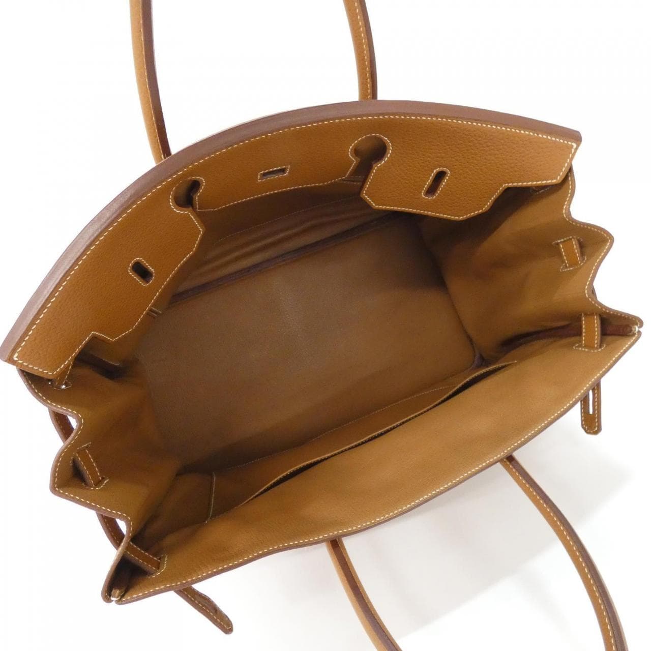 HERMES HERMÈS Birkin 026785CK Bag Clemence Gold Clemence Leather - Thumbnail 9