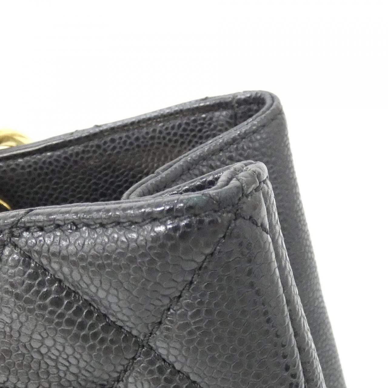 CHANEL 50995 Shoulder Grained Calfskin Black Grained Calfskin - Thumbnail 4