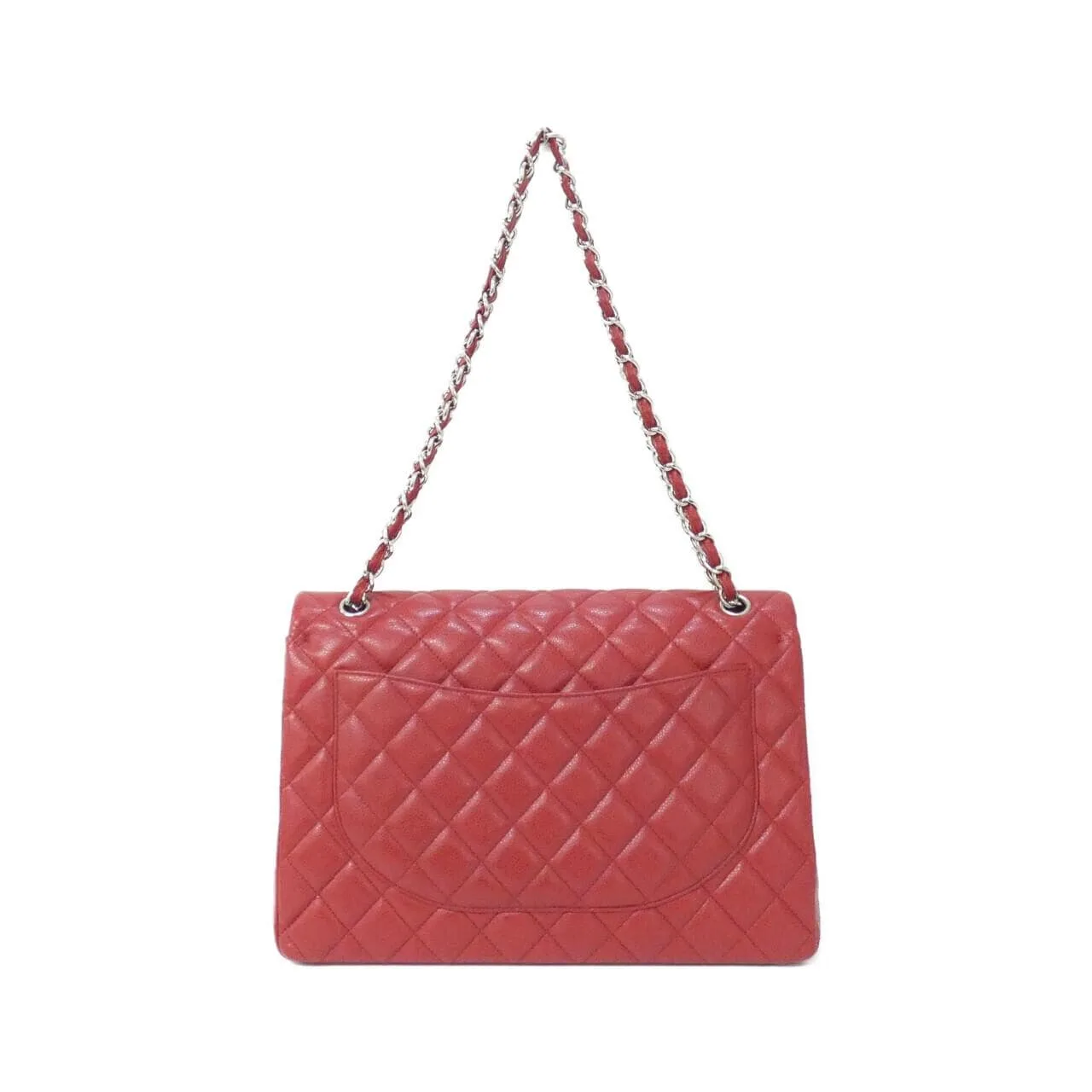 CHANEL 58601 Shoulder Grained Calfskin Red Grained Calfskin - Thumbnail 2