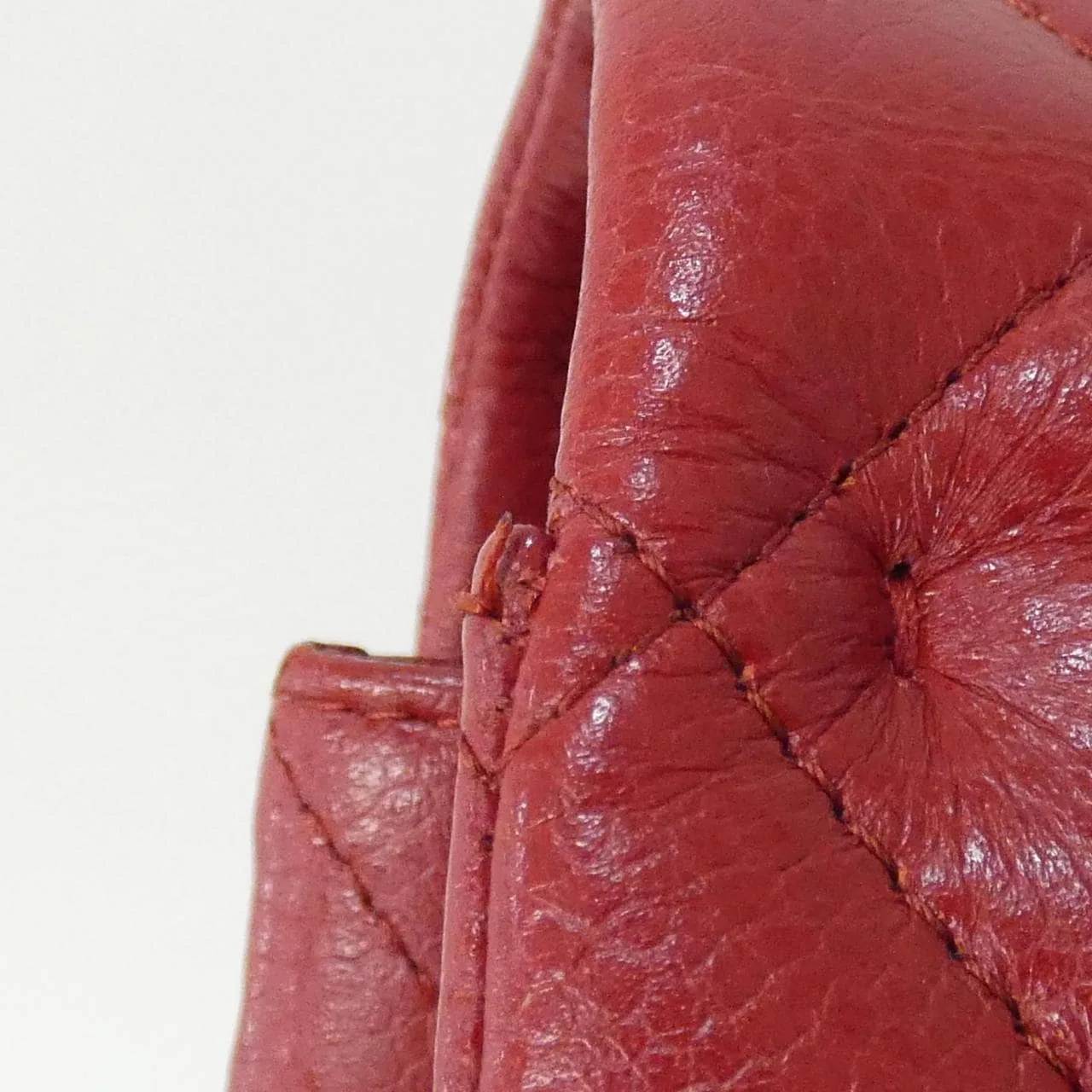 CHANEL 58601 Shoulder Grained Calfskin Red Grained Calfskin - Thumbnail 5