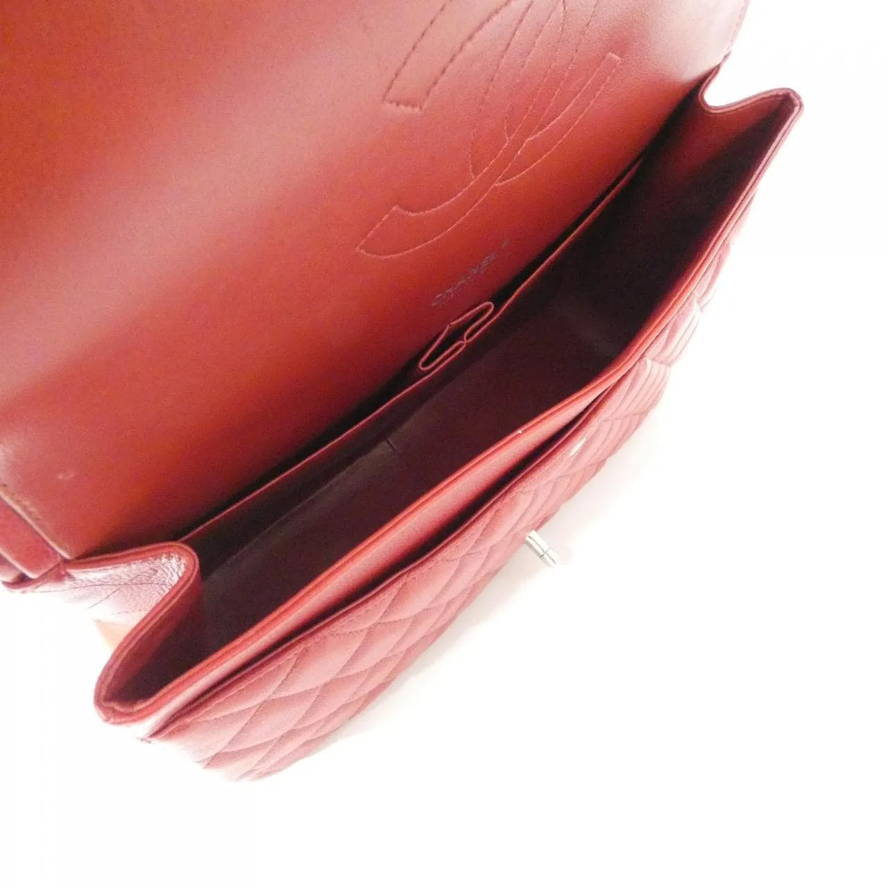 CHANEL 58601 Shoulder Grained Calfskin Red Grained Calfskin - Thumbnail 8