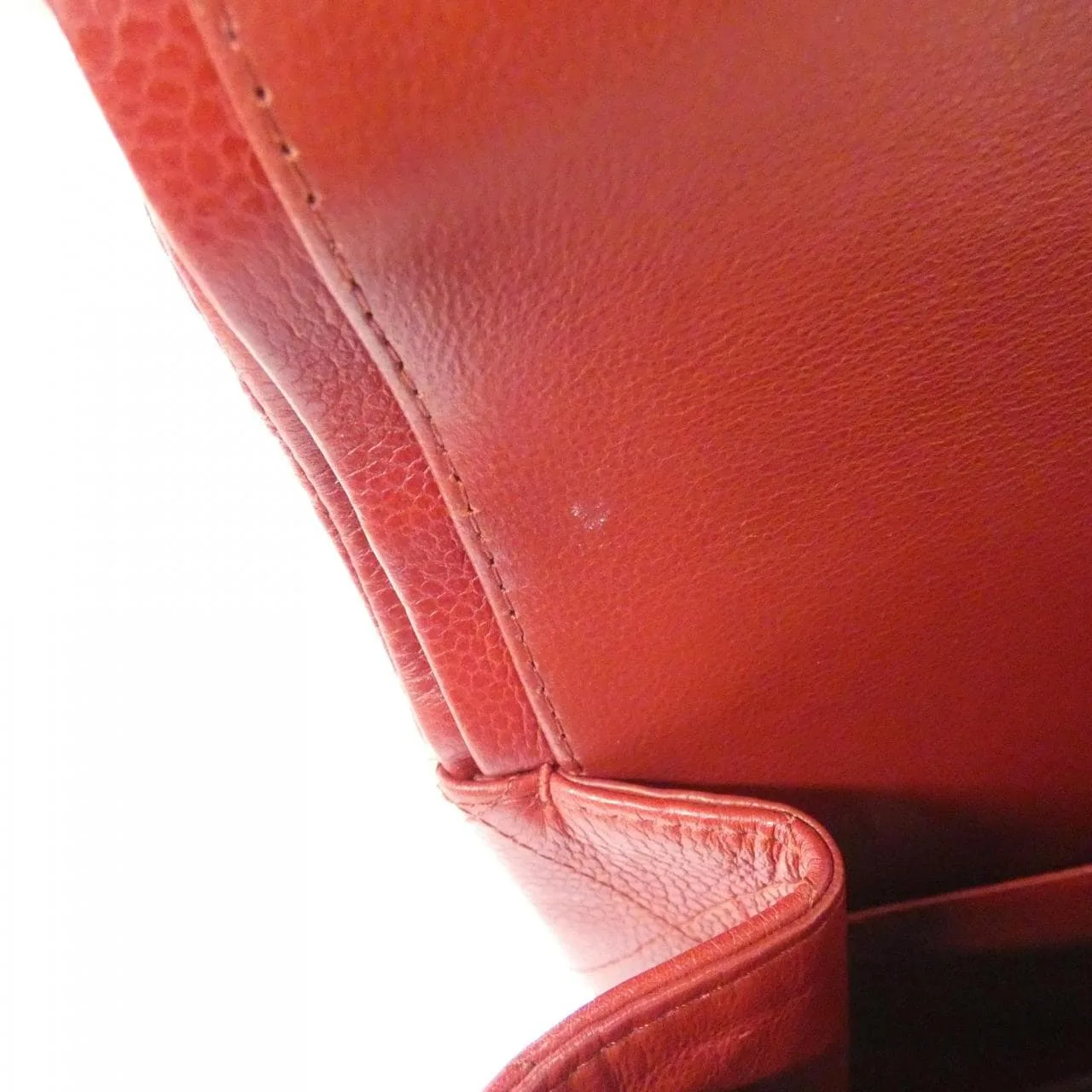 CHANEL 58601 Shoulder Grained Calfskin Red Grained Calfskin - Thumbnail 9