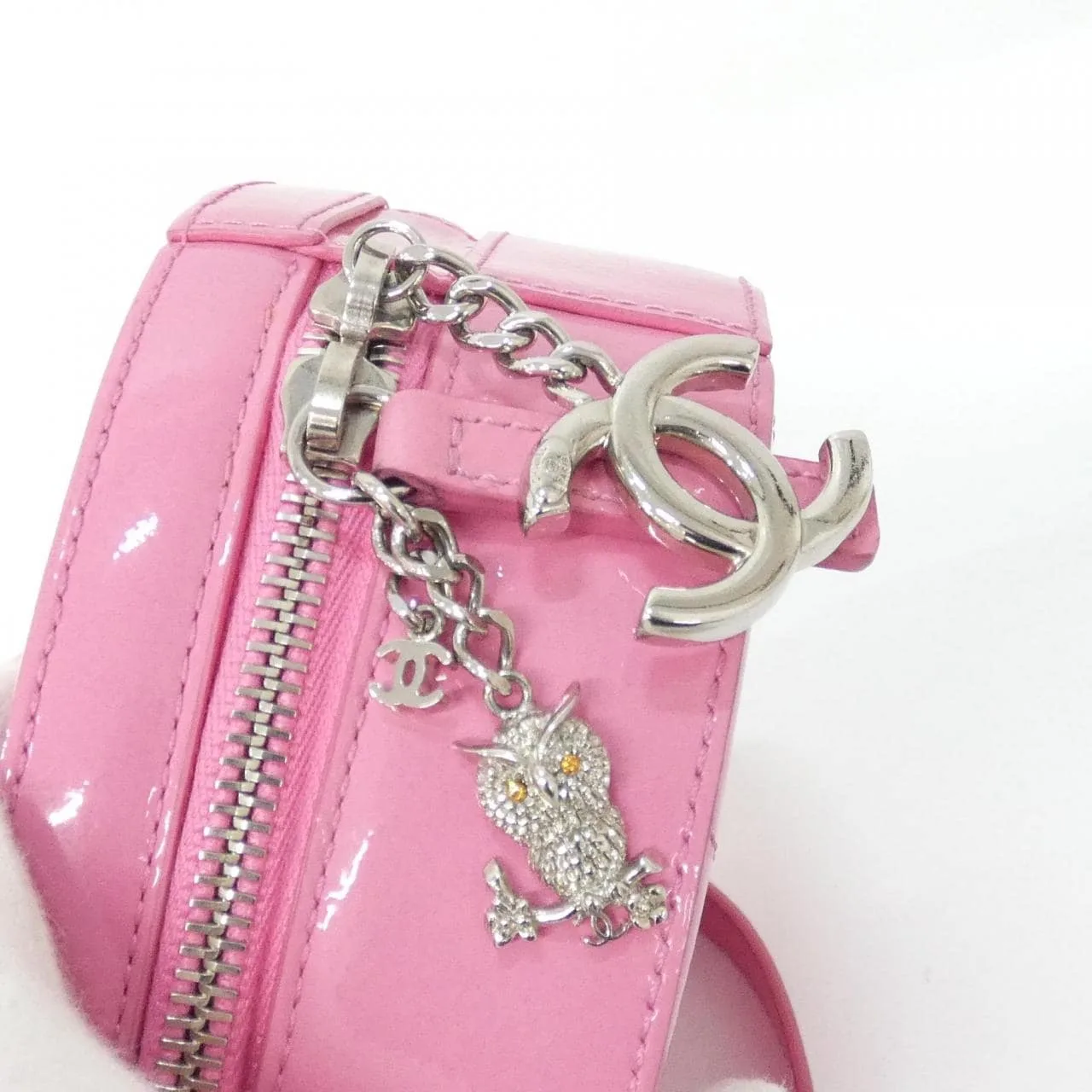 CHANEL 91946 Handbag Patent Leather Pink Patent Leather - Thumbnail 4