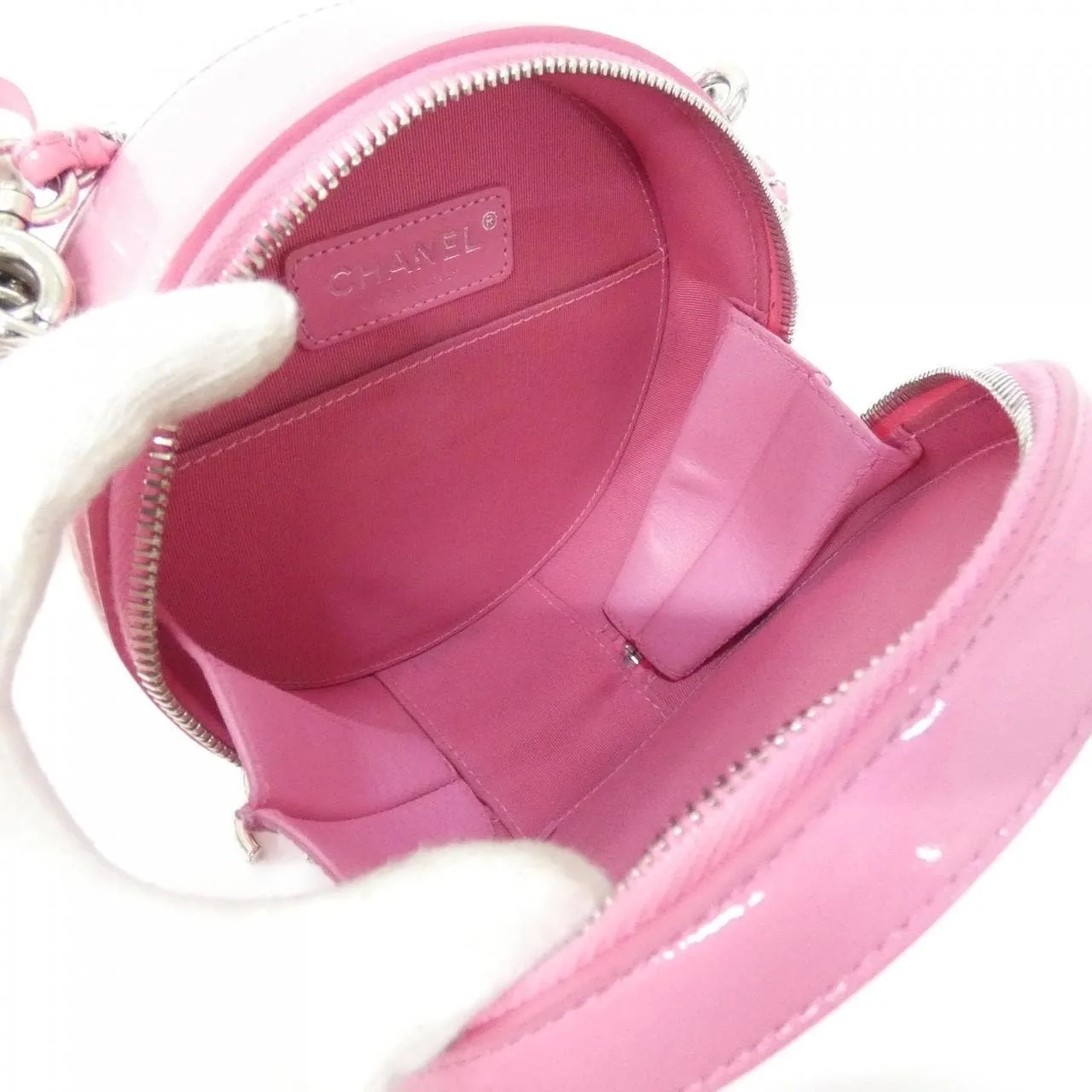 CHANEL 91946 Handbag Patent Leather Pink Patent Leather - Thumbnail 9