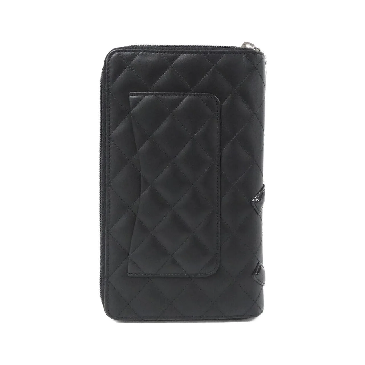CHANEL Cambon 48660 Wallet Patent Leather Black Patent Leather Rank A - Thumbnail 2