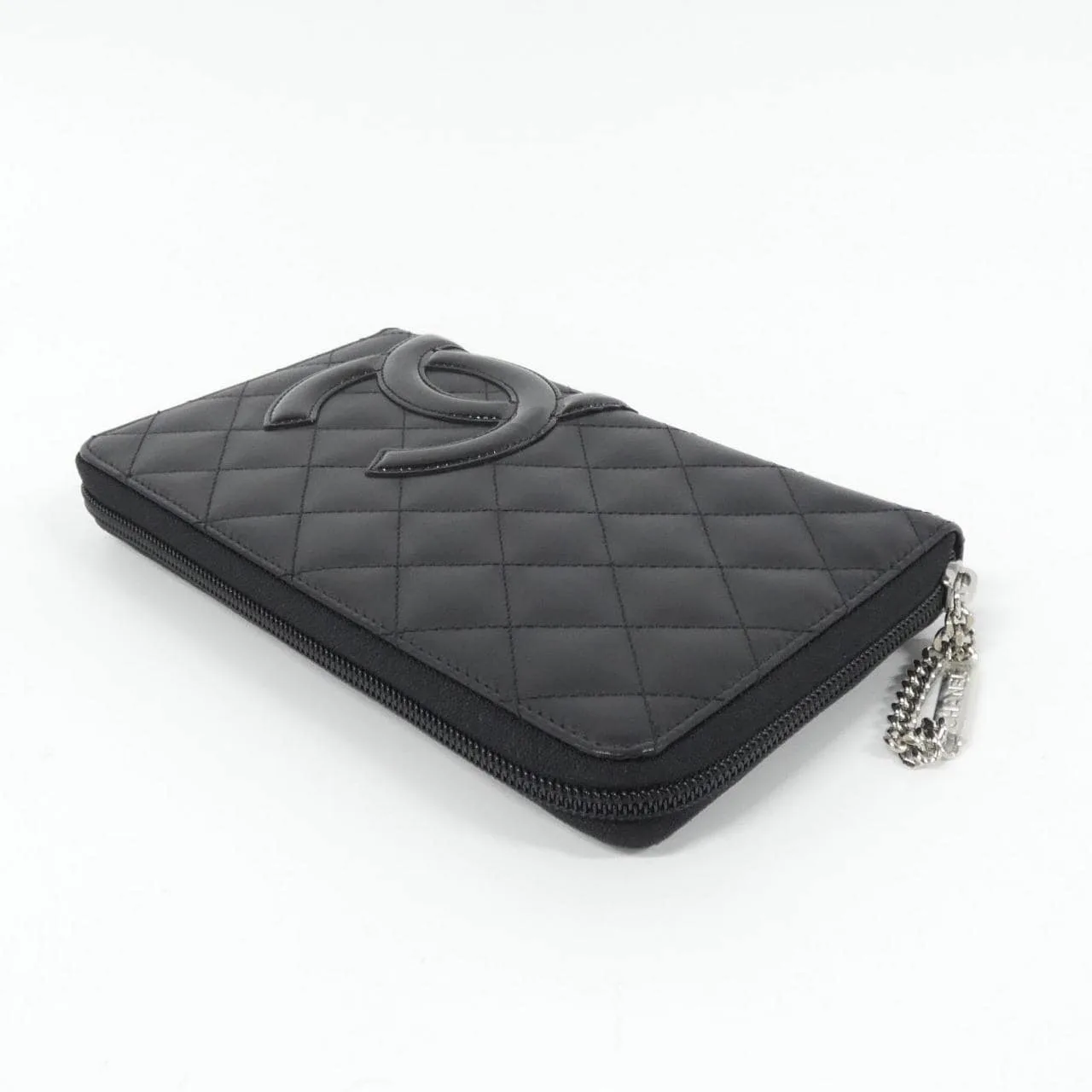 CHANEL Cambon 48660 Wallet Patent Leather Black Patent Leather Rank A - Thumbnail 3