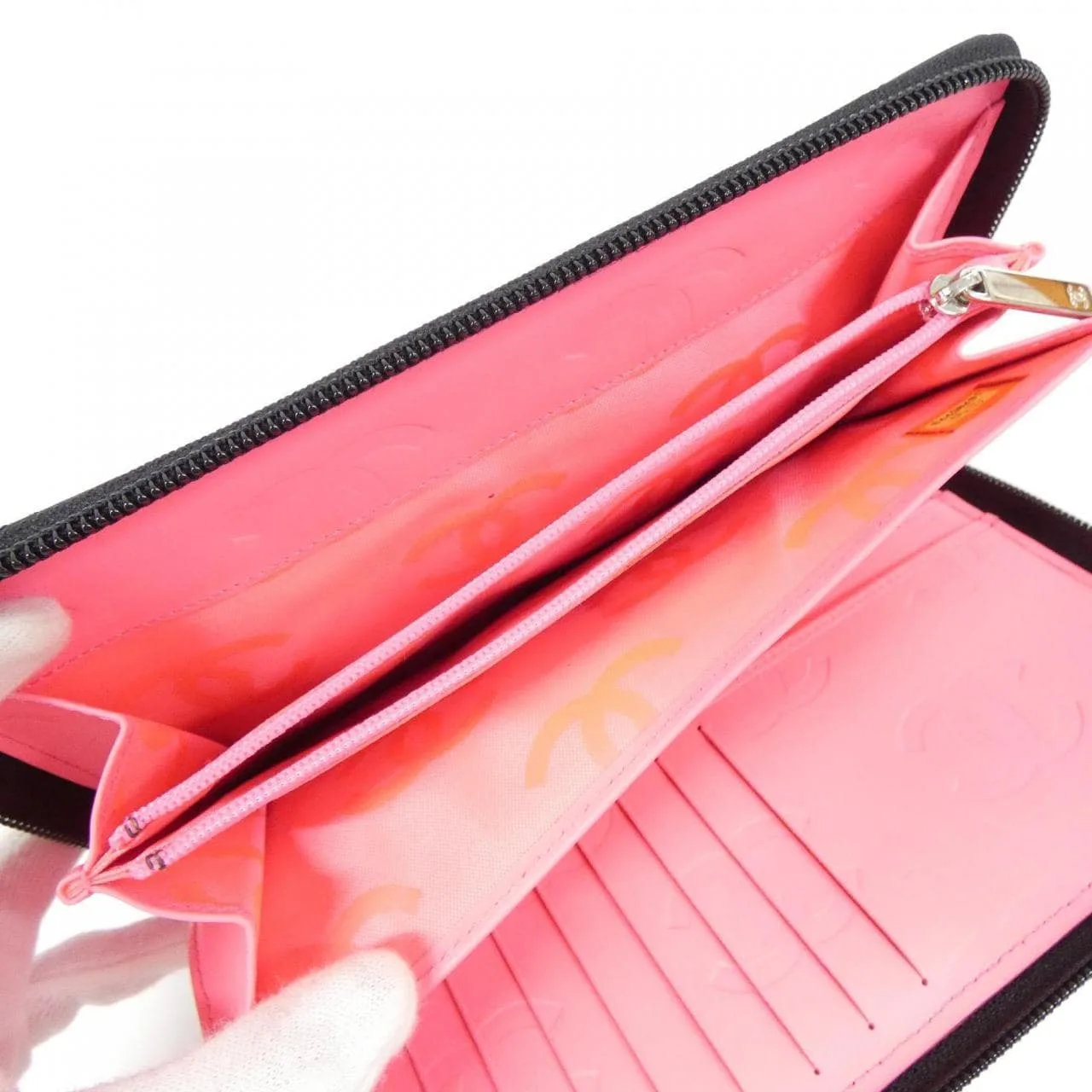 CHANEL Cambon 48660 Wallet Patent Leather Black Patent Leather Rank A - Thumbnail 7