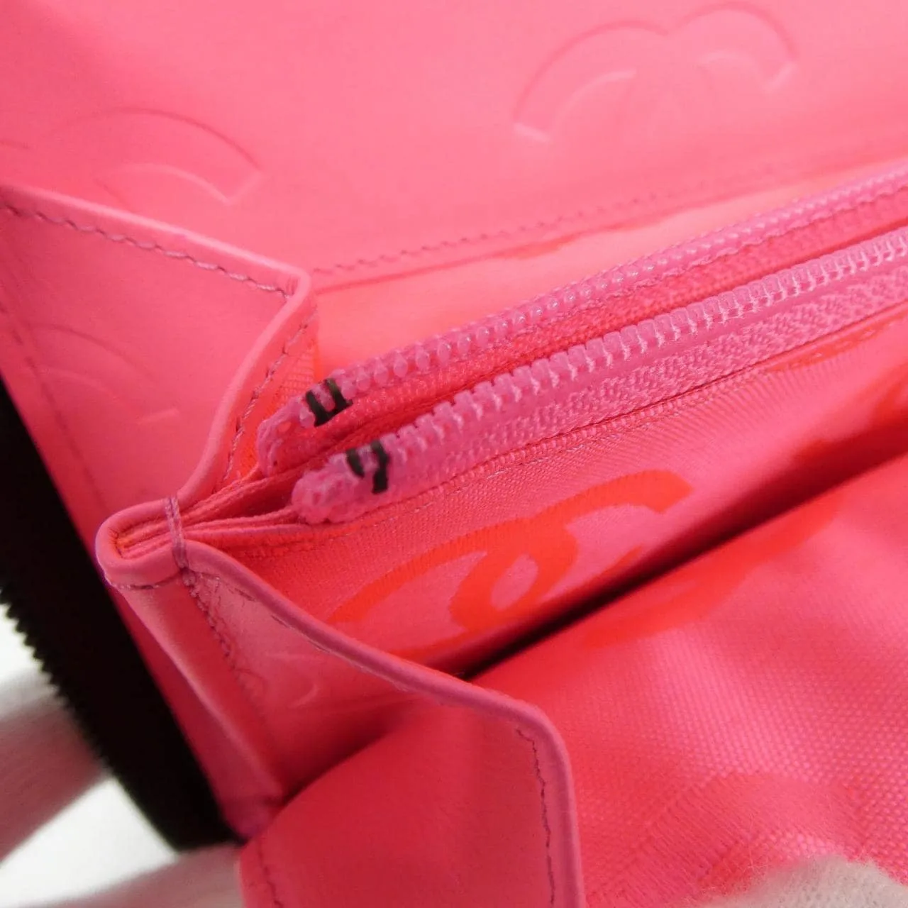 CHANEL Cambon 48660 Wallet Patent Leather Black Patent Leather Rank A - Thumbnail 8