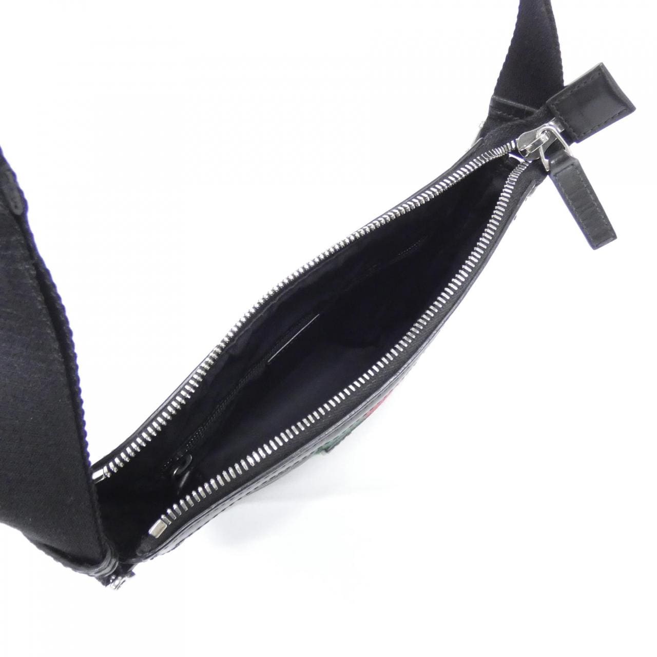 GUCCI 631195 KWT7N Shoulder Bag Canvas 黑色 帆布 中古品A - 縮圖 9