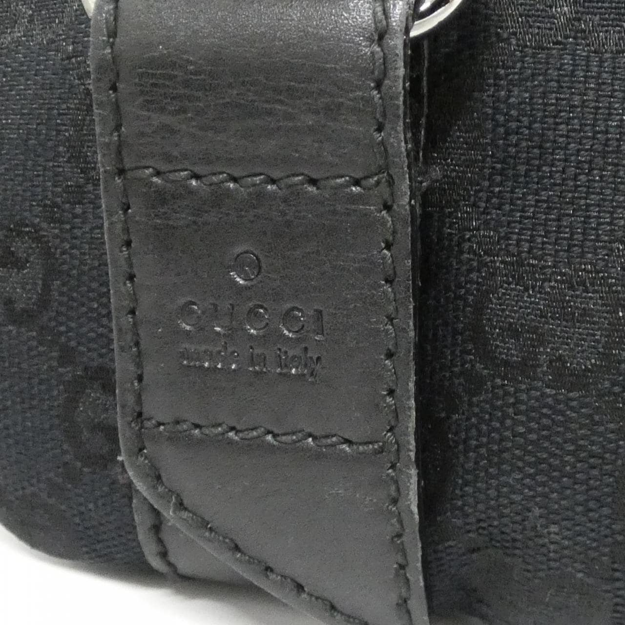 GUCCI 145851 Belt Bag Canvas 黑色 帆布 中古品B - 縮圖 4